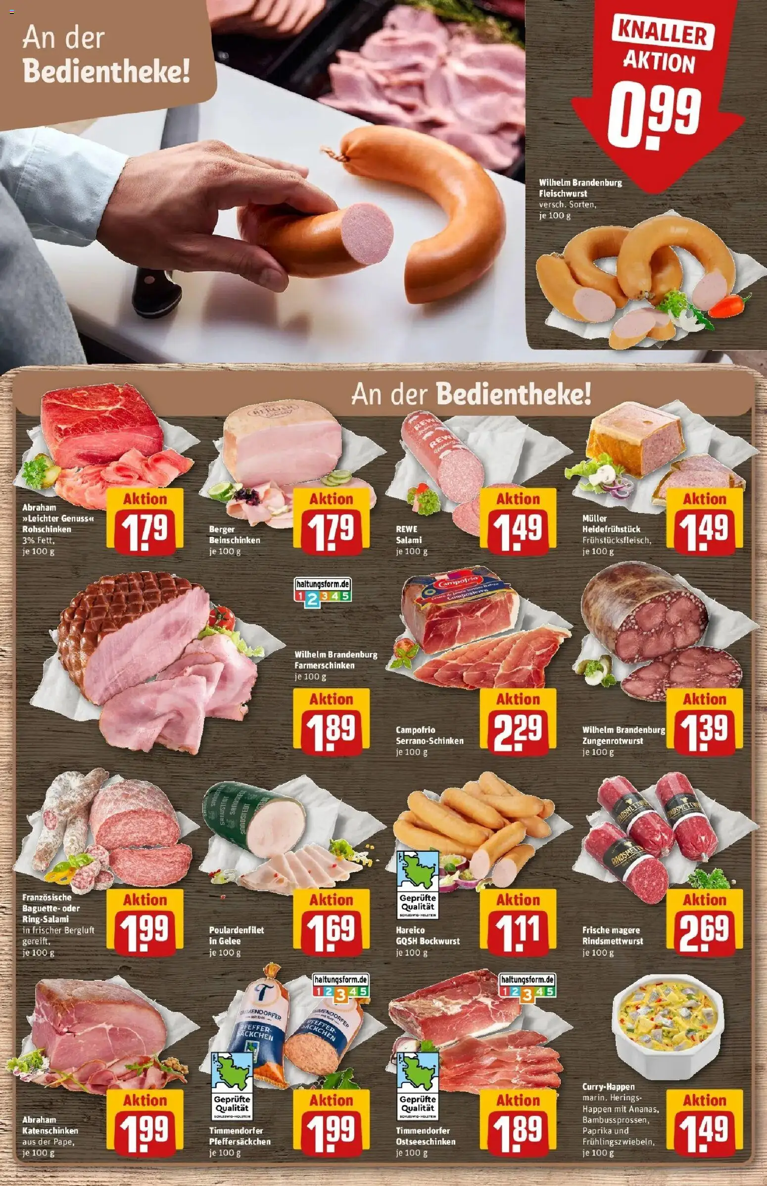 Rewe Prospekt Salzgitter – gültig ab 13.07.2026 | Seite: 10 | Produkte: Bockwurst, Baguette, Paprika, Salami