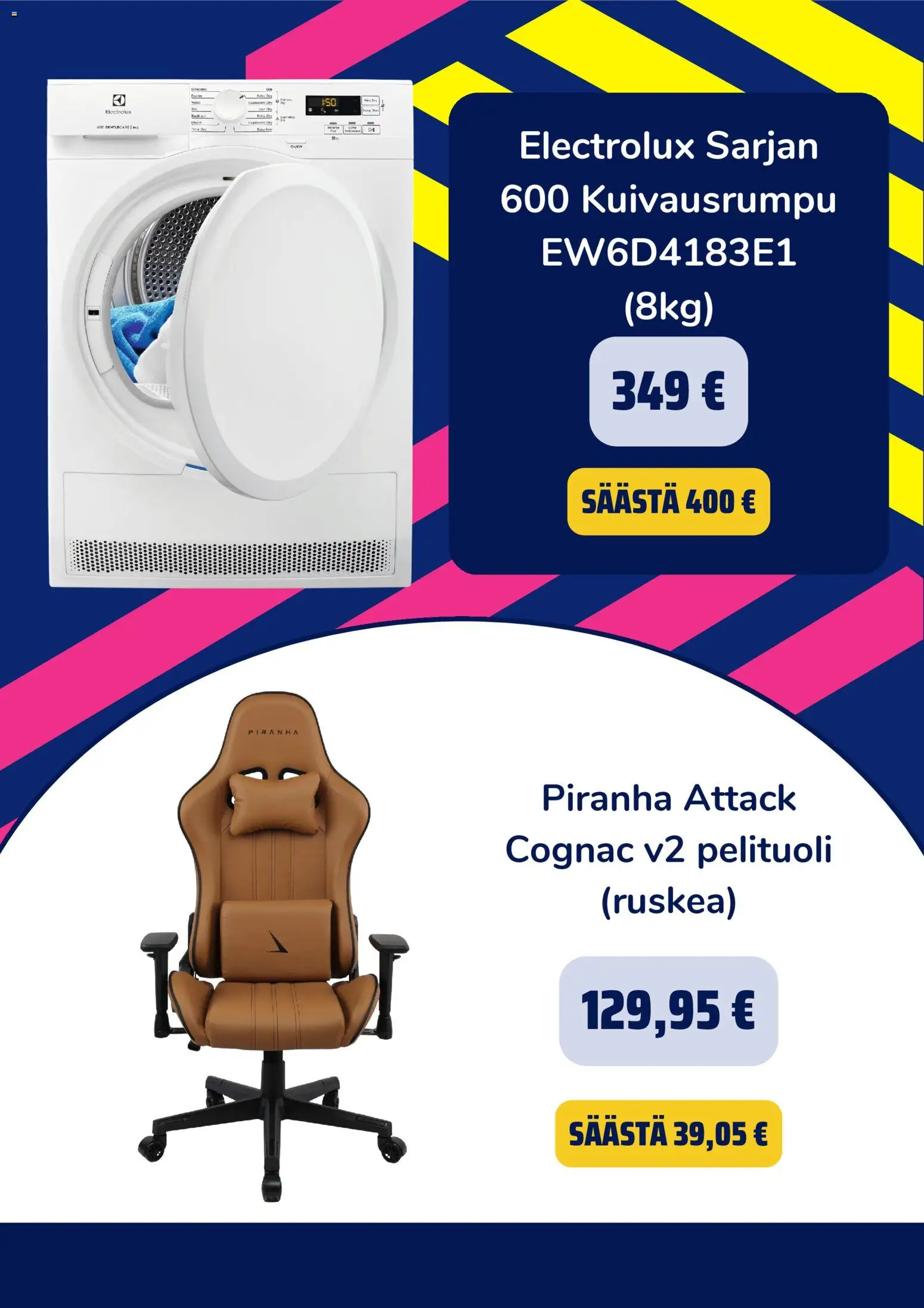 Gigantti tarjoukset – voimassa 13.06.2026 alkaen | Sivu: 5 | Tuotteet: Kuivausrumpu, Pelituoli