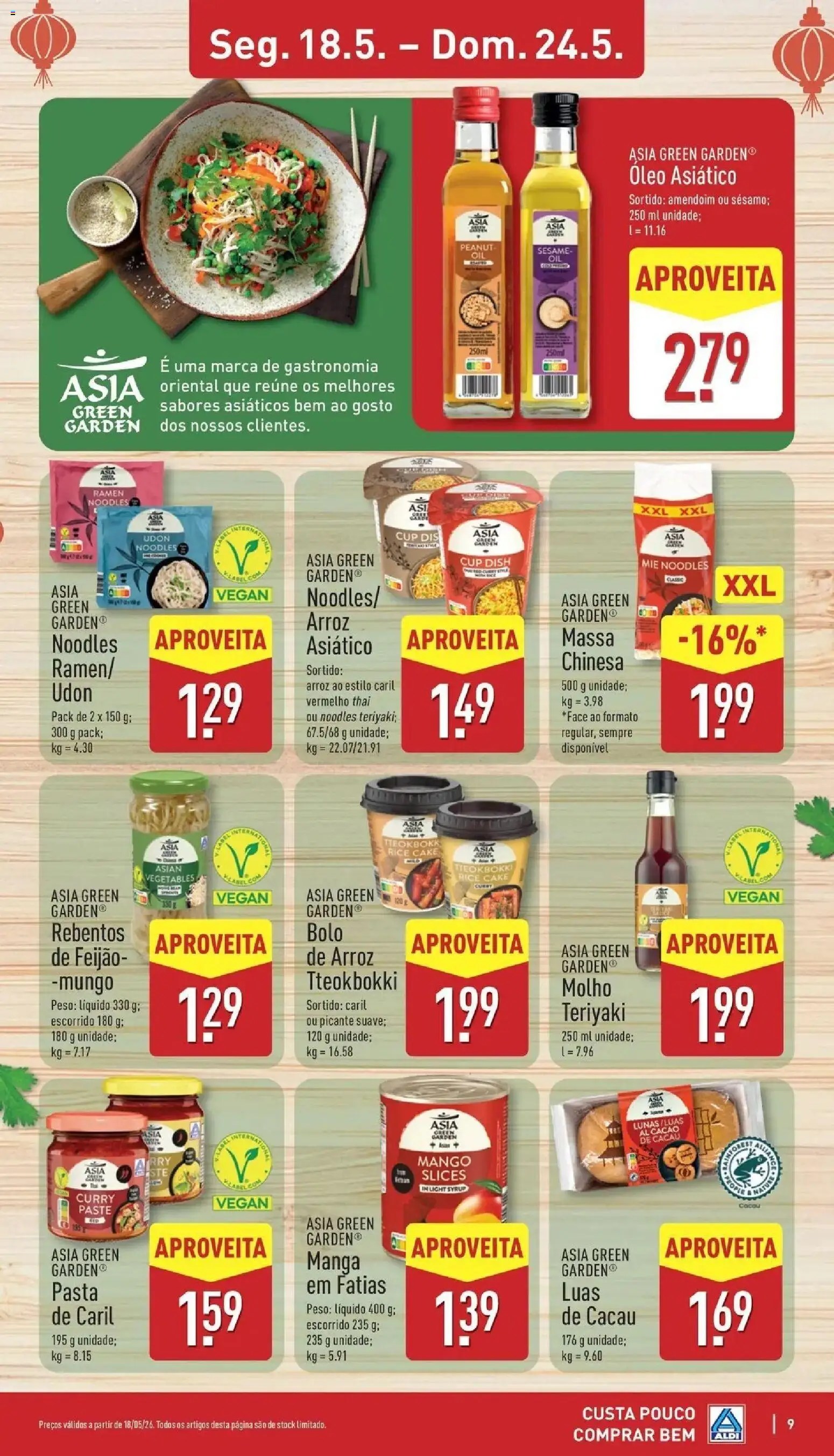 Aldi Folheto Setúbal  │ válido de 18.05.2026 | Página: 9 | Produtos: Bolo, Óleo, Arroz, Massa