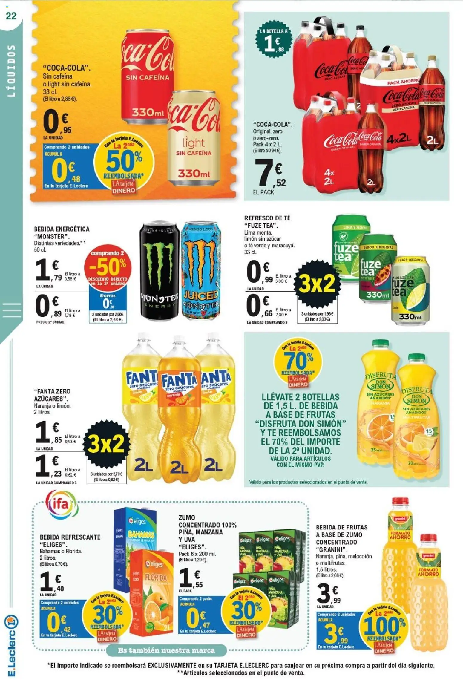 E.Leclerc - Ciudad Real │ válido desde el 07/10/2026 | Página: 22 | Productos: Té verde, Col, Fanta, Limón