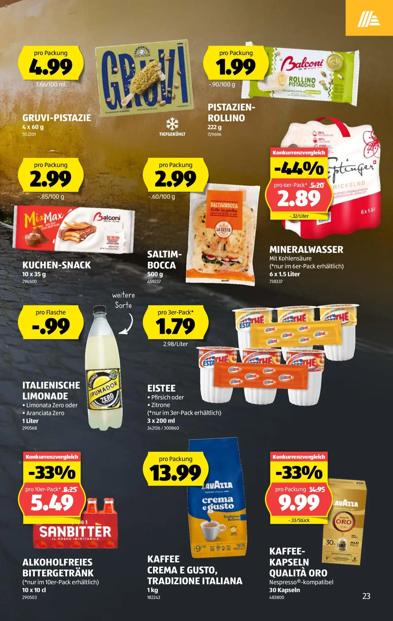 Aldi aktionen – gültig ab 21.05.2026 | Seite: 23 | Produkte: Limonade, Mineralwasser, Kaffee, Zitrone