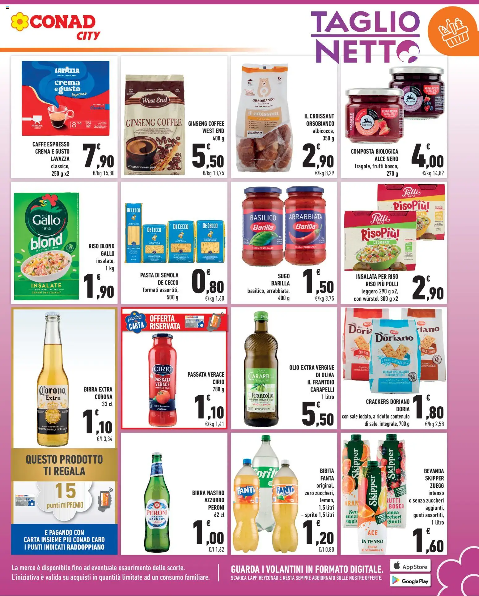 Volantino Conad del 24/07/2026 | Pagina: 3 | Prodotti: Caffè, Wurstel, Croissant, Sugo