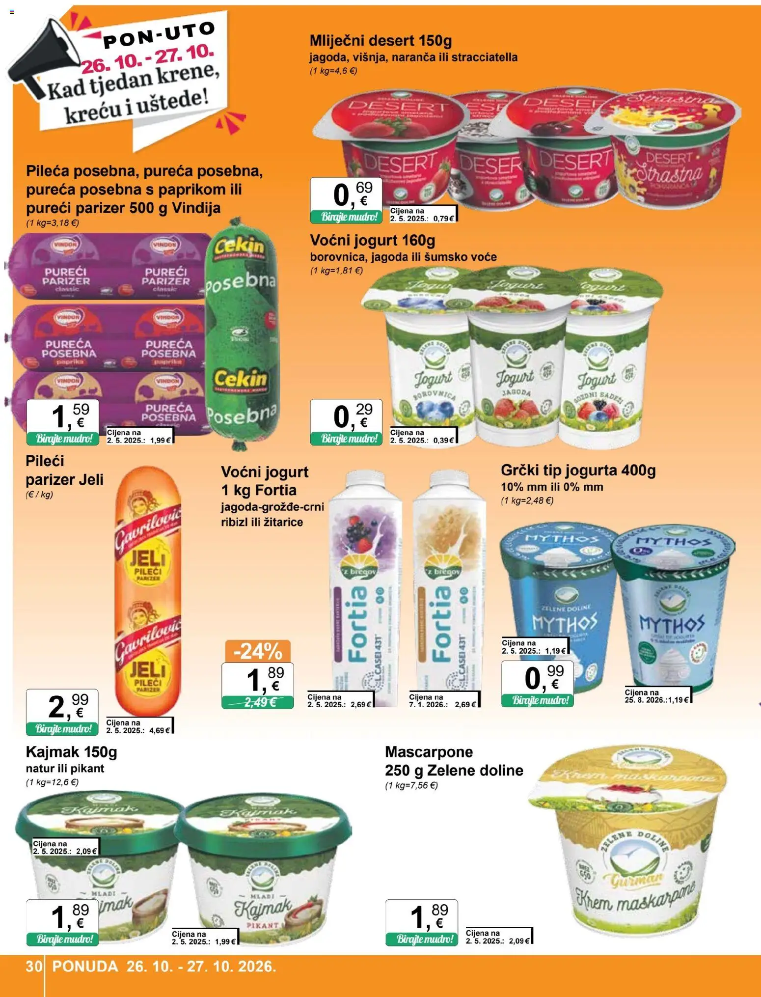 KTC katalog | vrijedi od 21.10.2026 | Stranica: 30 | Proizvodi: Šumsko voće, Jogurt, Desert, Parizer