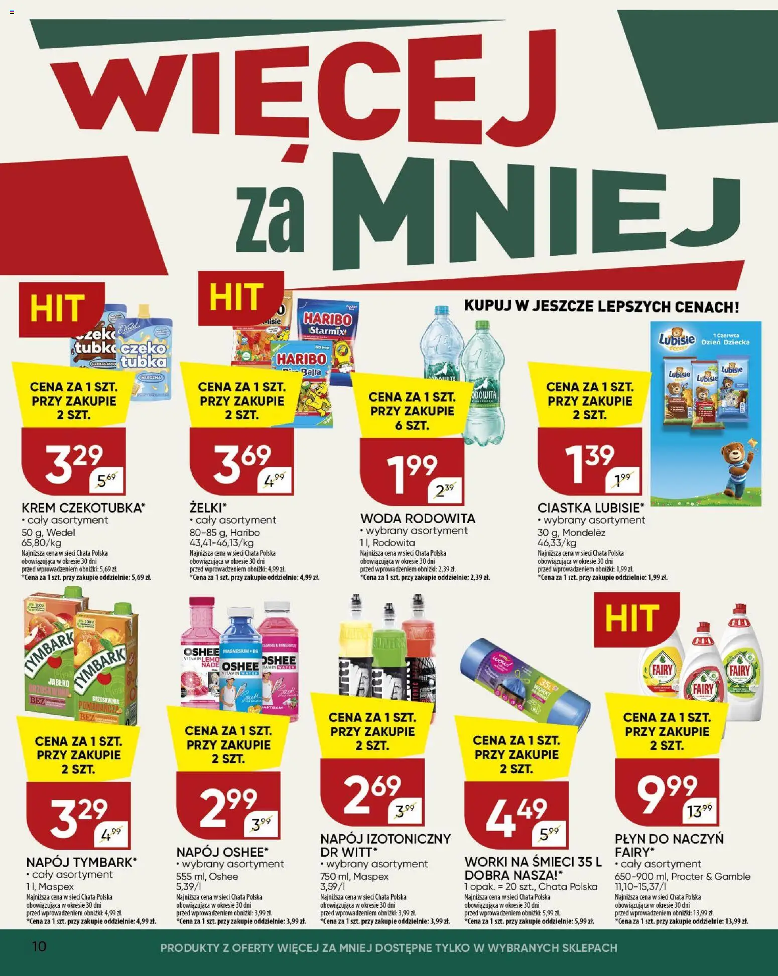 Chata Polska gazetka od 21.05.2026 | Strona: 15 | Produkty: Brzoskwinia, Ciastka, Fairy, Woda