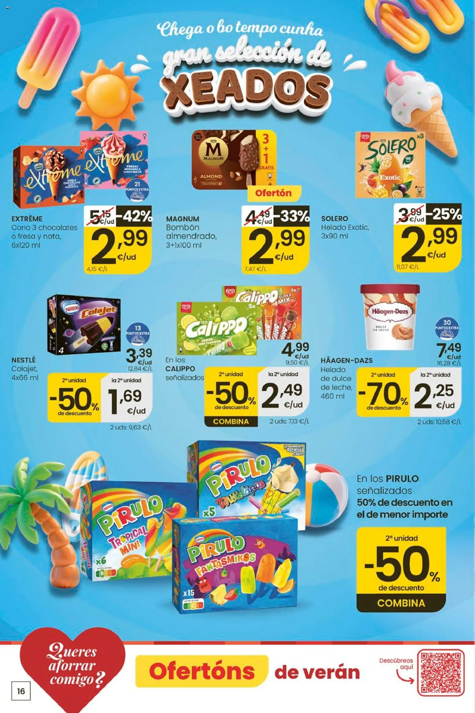 Eroski Ofertóns de verán │ válido desde el 28.05.2026 | Página: 16 | Productos: Helado