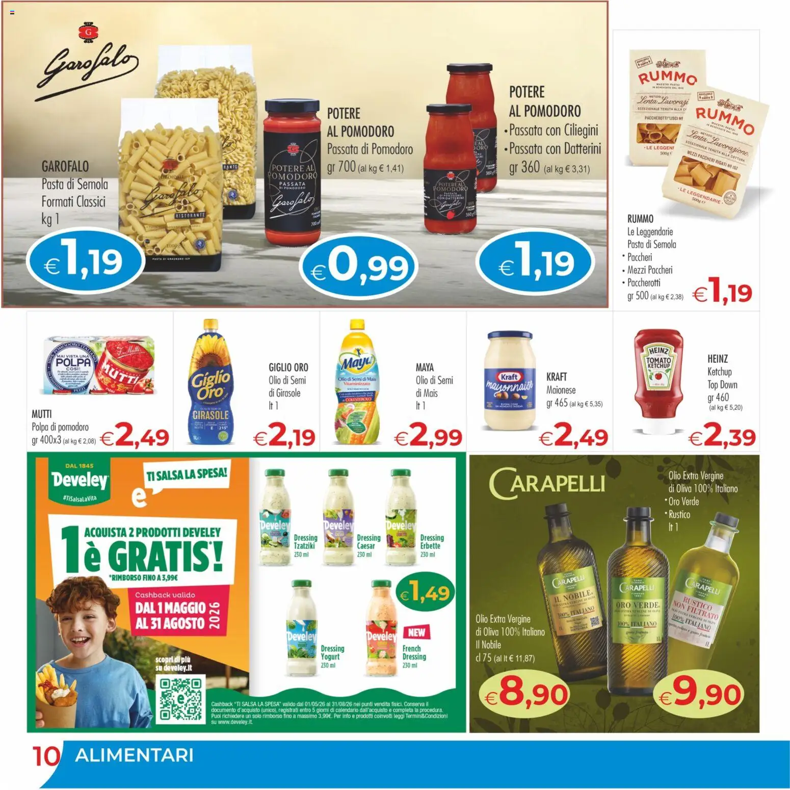 Volantino MerSi Supermercati del 29/07/2026 | Pagina: 10 | Prodotti: Maionese, Salsa, Passata di pomodoro, Paccheri