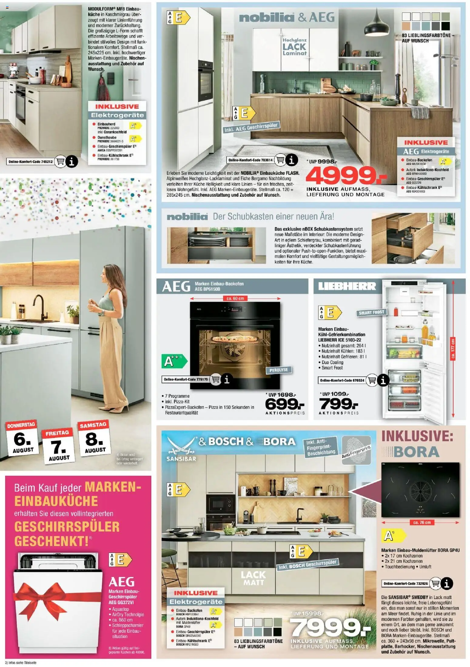 Ostermann Prospekt – gültig ab 01.08.2026 | Seite: 11 | Produkte: Bosch, Geschirrspüler, Kühlgefrierkombination, Pizza
