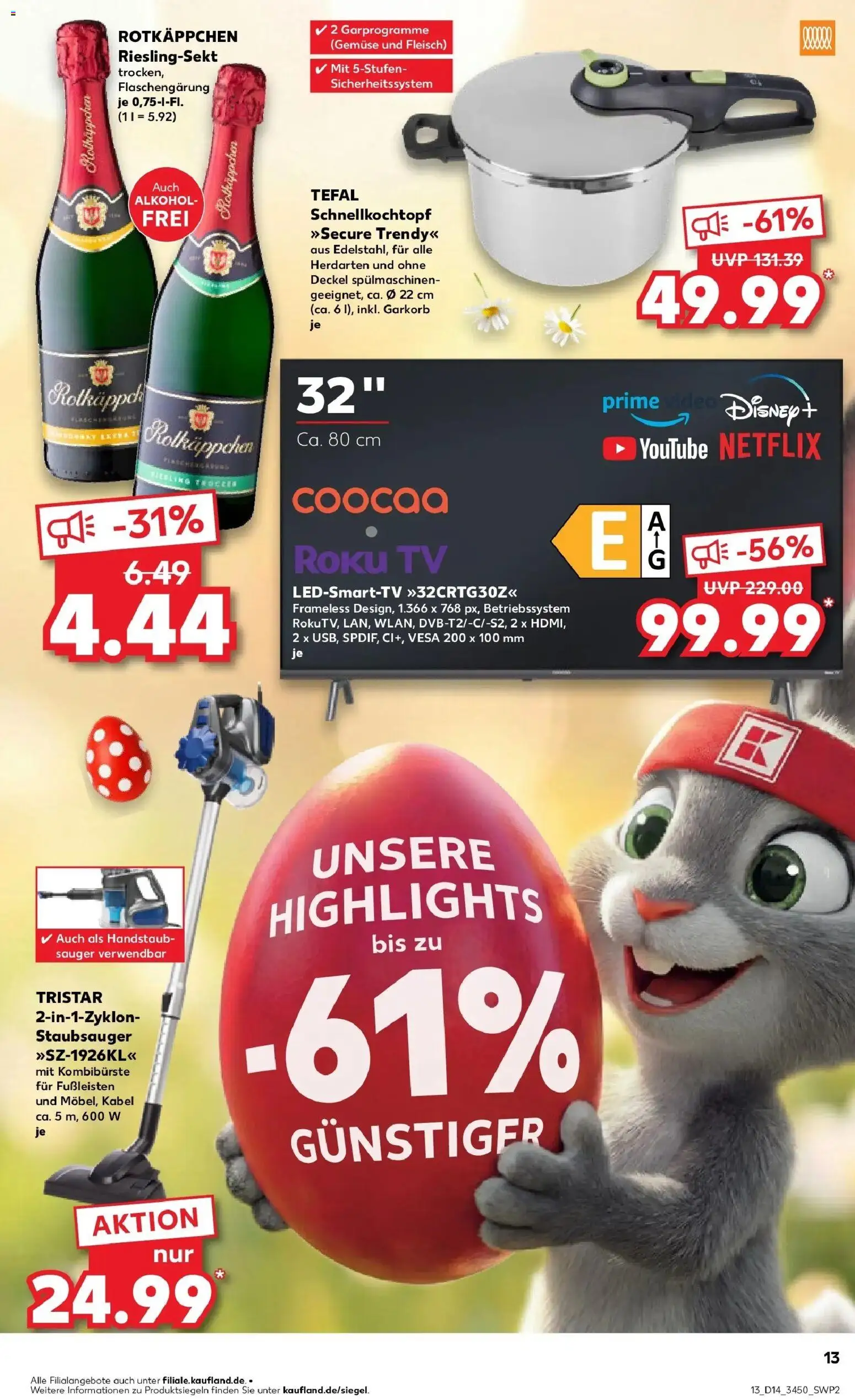 Kaufland Prospekt Seelow	 – gültig ab 02.04.2026 | Seite: 13 | Produkte: Kabel, Gemüse, Rotkäppchen, Fleisch