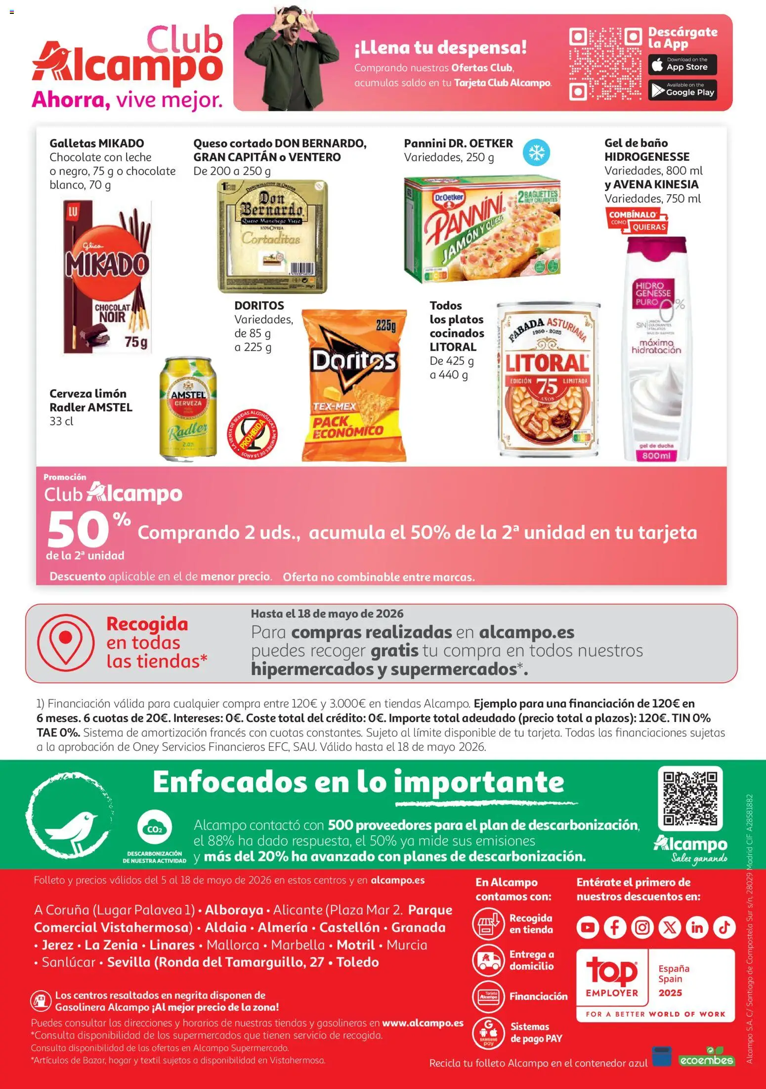 Alcampo HG Nacional │ válido desde el 05.05.2026 | Página: 32 | Productos: Gel de ducha, Galletas, Baño, Ducha