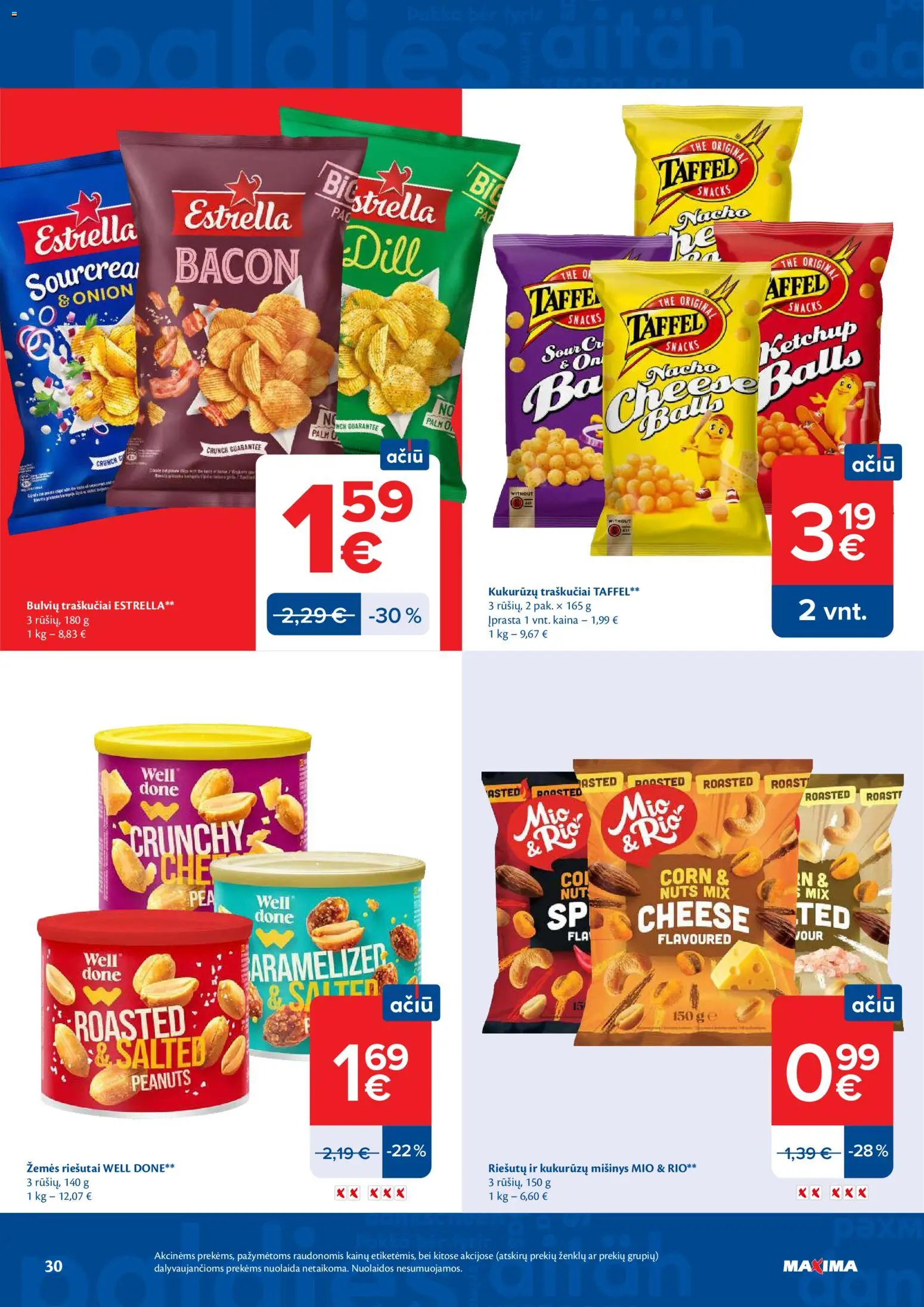 MAXIMA akcijos nuo 19.05.2026 | Puslapis: 30 | Prekių: Riešutai, Traškučiai