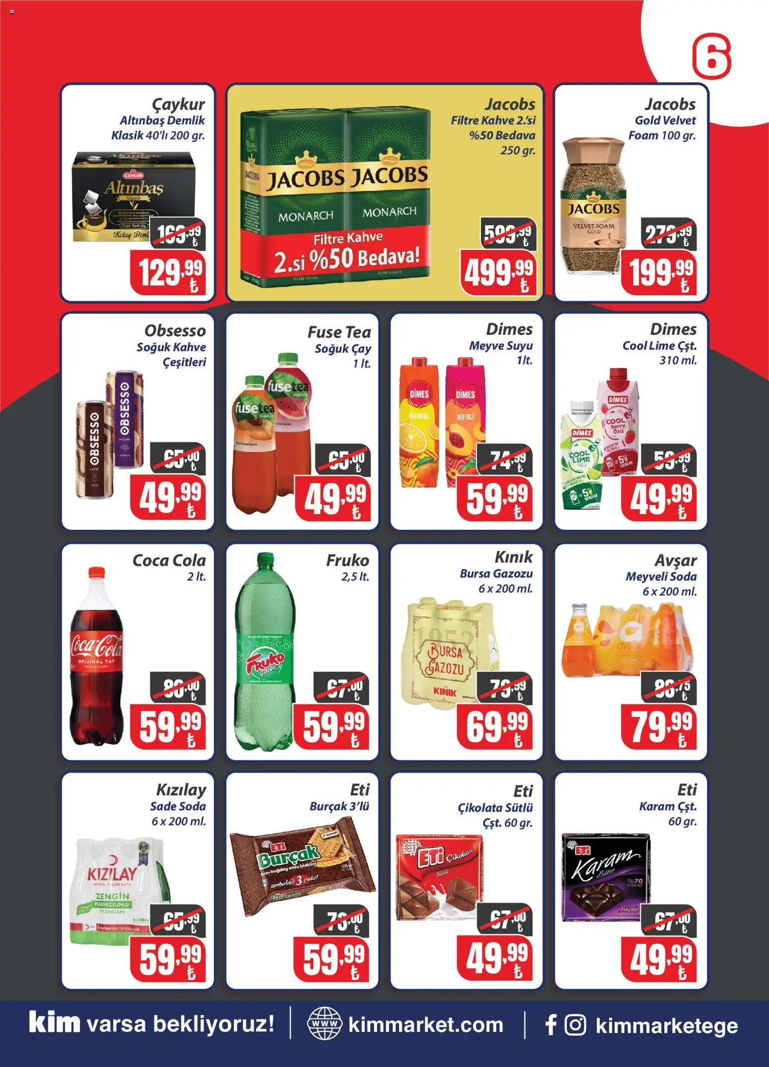 Kim Market Katalog - 20 Ağustos 2026 tarihinden itibaren geçerlidir | Sayfa: 6 | Ürünler: Çikolata, Meyve suyu, Meyve, Demlik