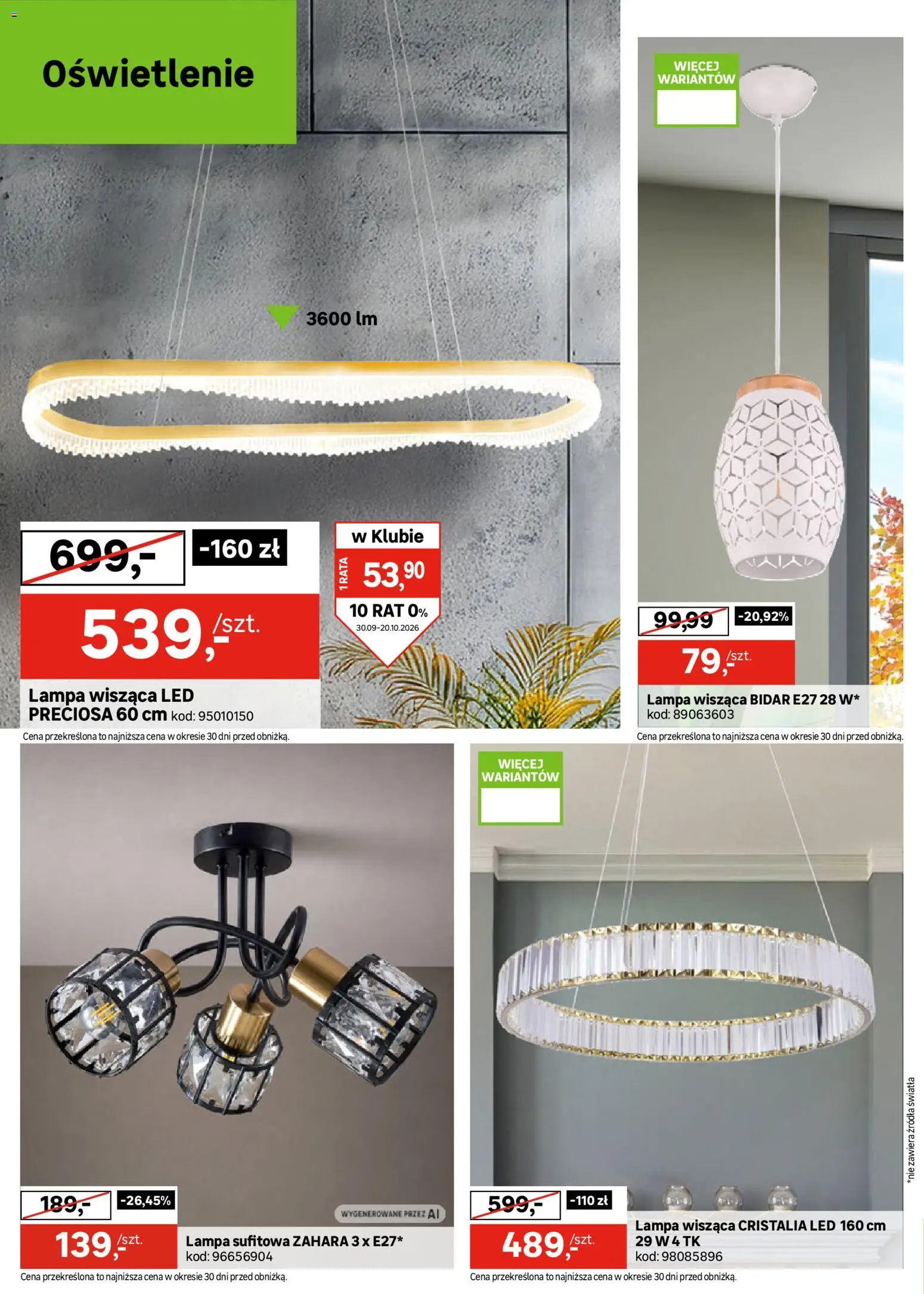 Leroy Merlin gazetka od 30.09.2026 | Strona: 22 | Produkty: Oświetlenie, Lampa, Lampa sufitowa