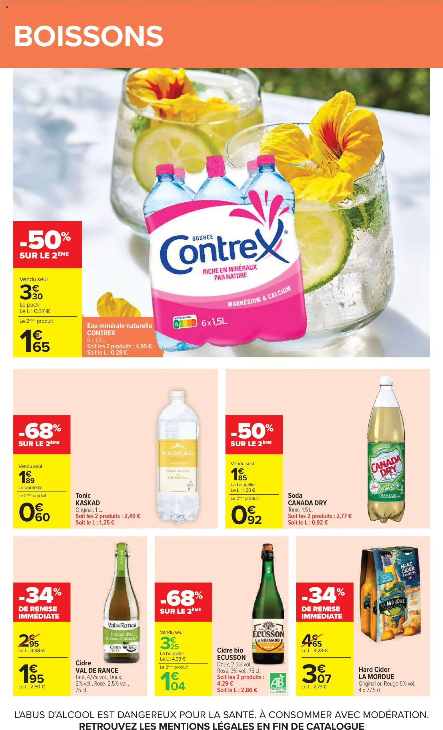 {H1} | Page: 46 | Produits: Eau minerale naturelle Contrex, Contrex eau minérale naturelle, Cidre, Contrex