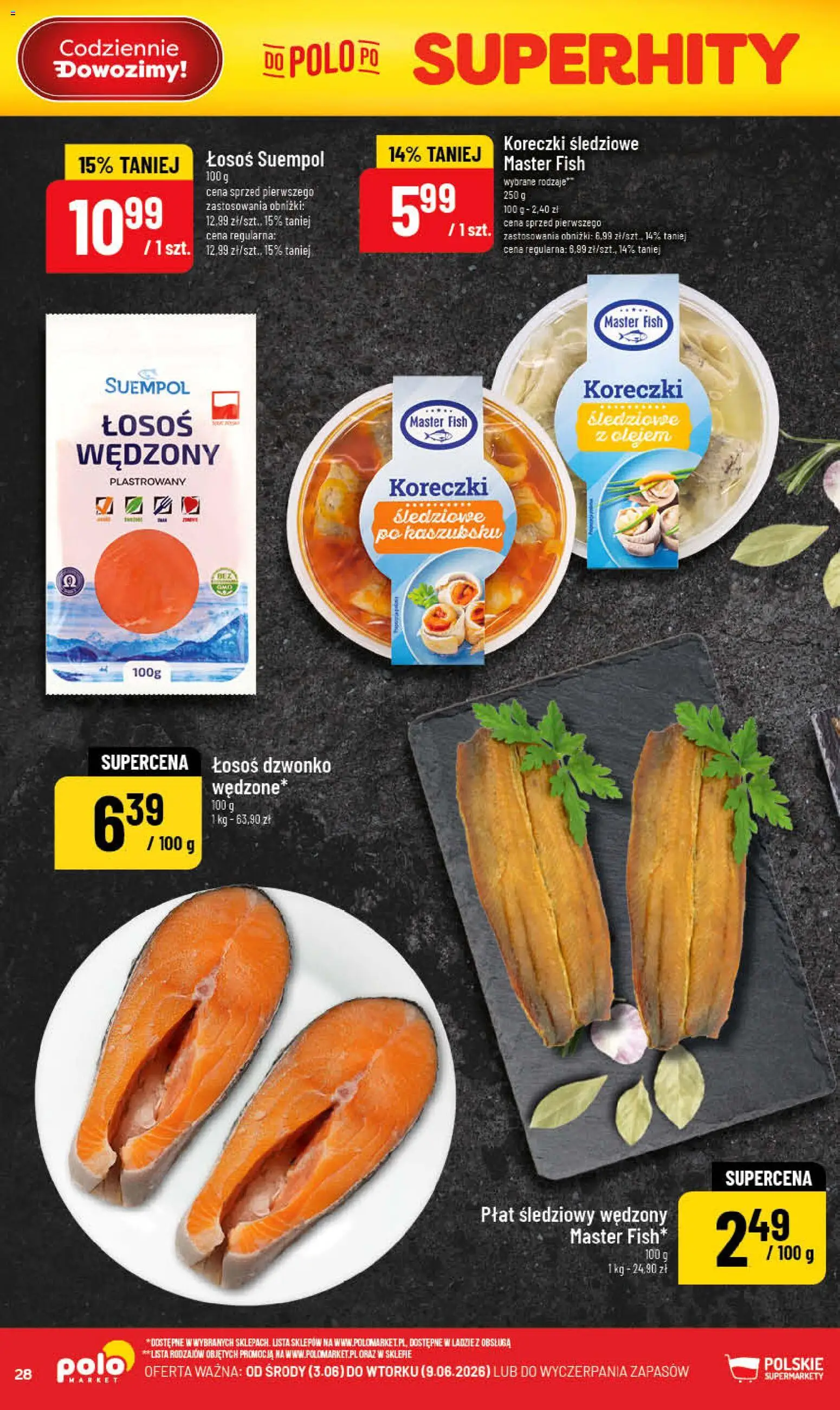 POLOmarket gazetka od 03.06.2026 | Strona: 28 | Produkty: Łosoś
