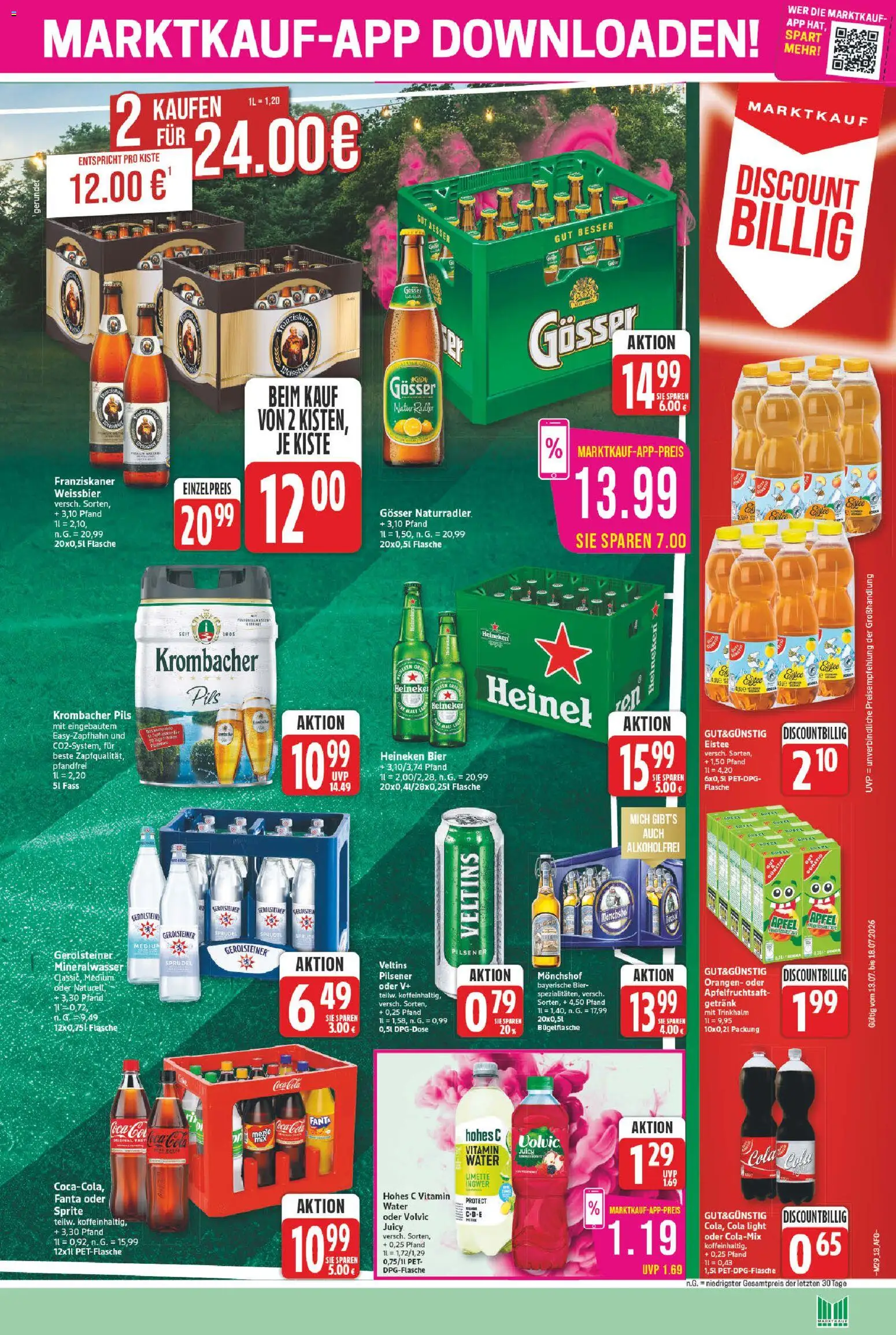 Marktkauf Prospekt – gültig ab 13.07.2026 | Seite: 15 | Produkte: Franziskaner, Sprite, Weißbier, Äpfel