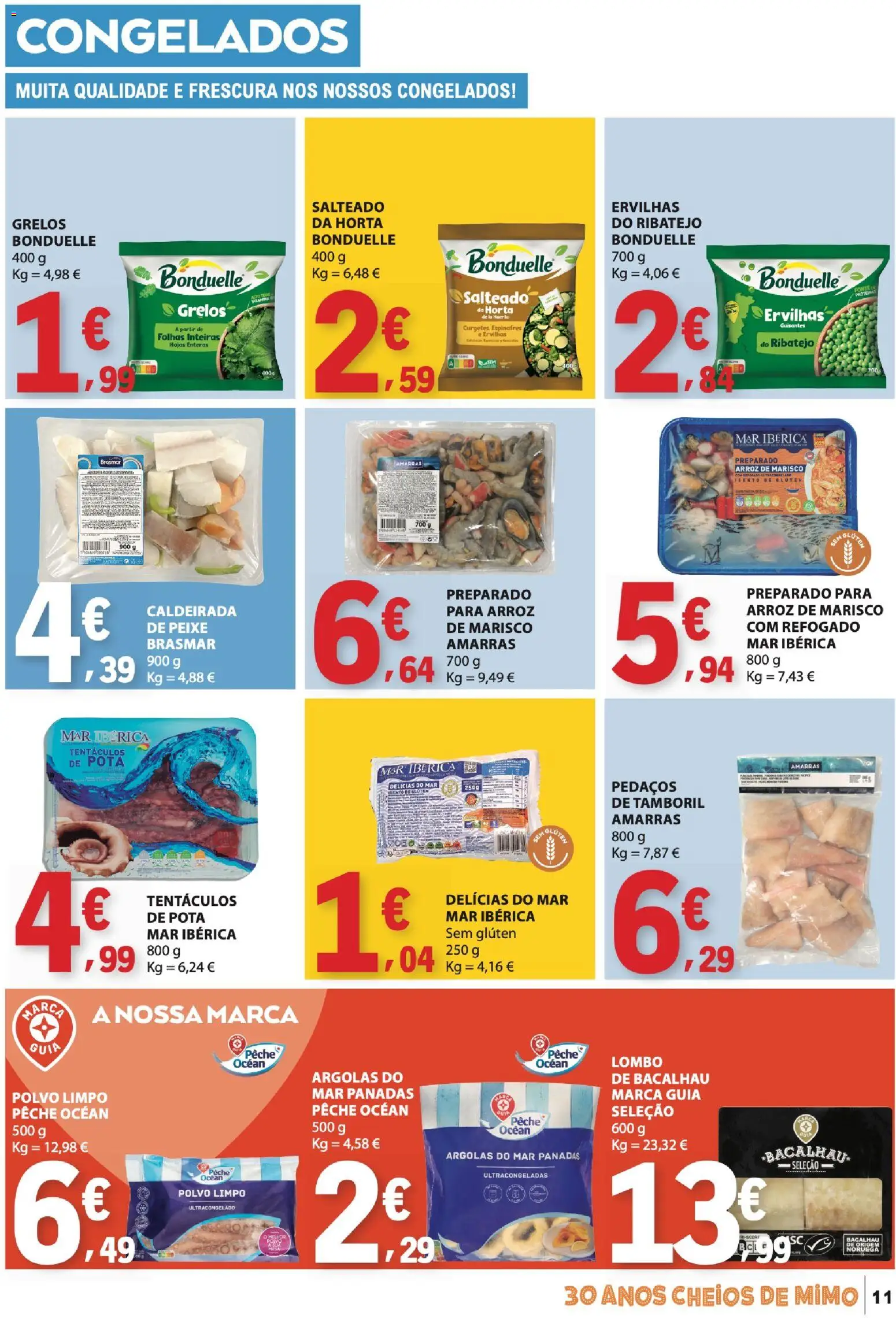 E.Leclerc folheto │ válido de 11.06.2026 | Página: 11 | Produtos: Polvo, Lombo, Arroz, Peixe