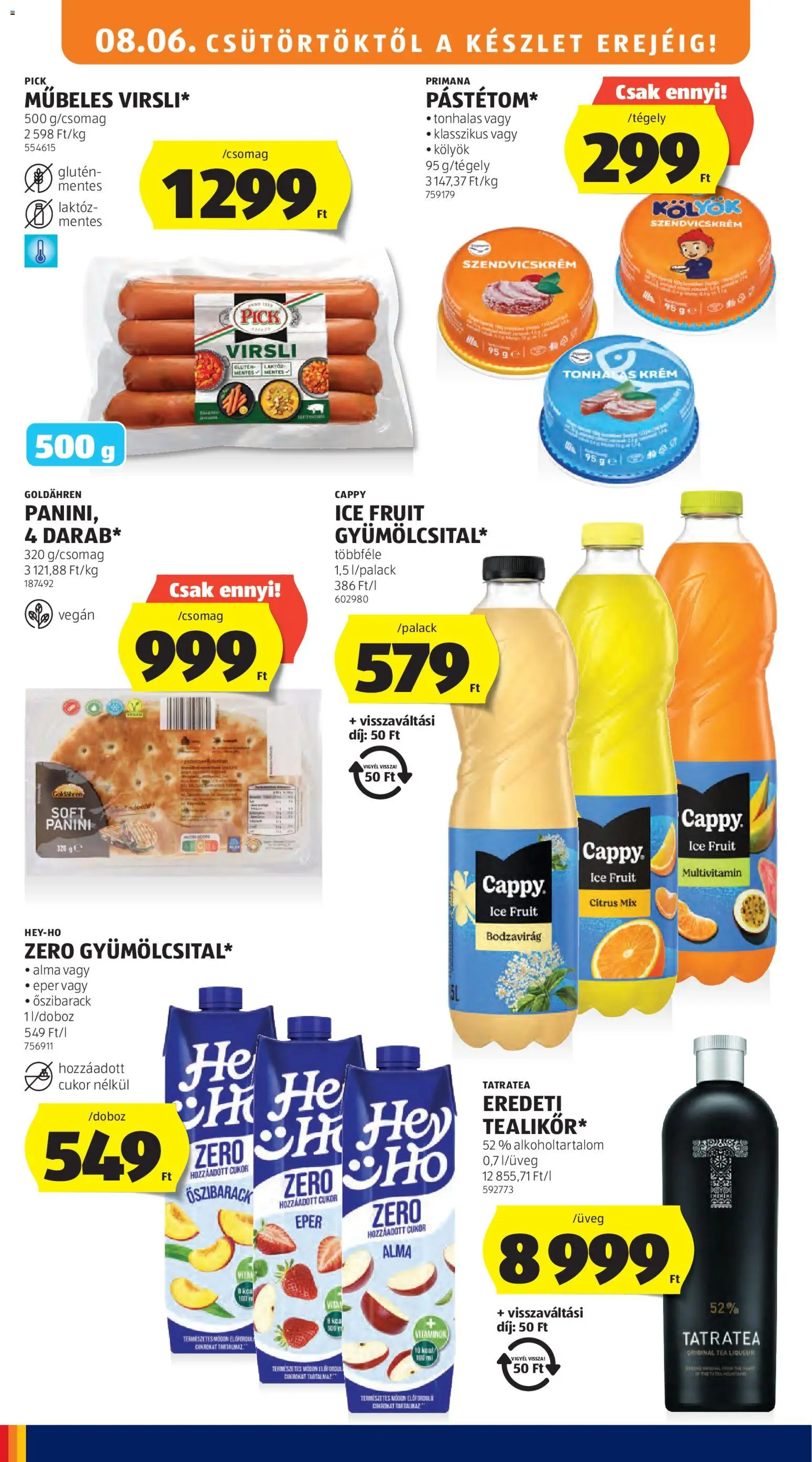 Aldi akciós ujság - amely érvényes a következő dátumtól: 2026.08.06. | Oldal: 12 | Termékek: Virsli, Őszibarack, Eper, Multivitamin