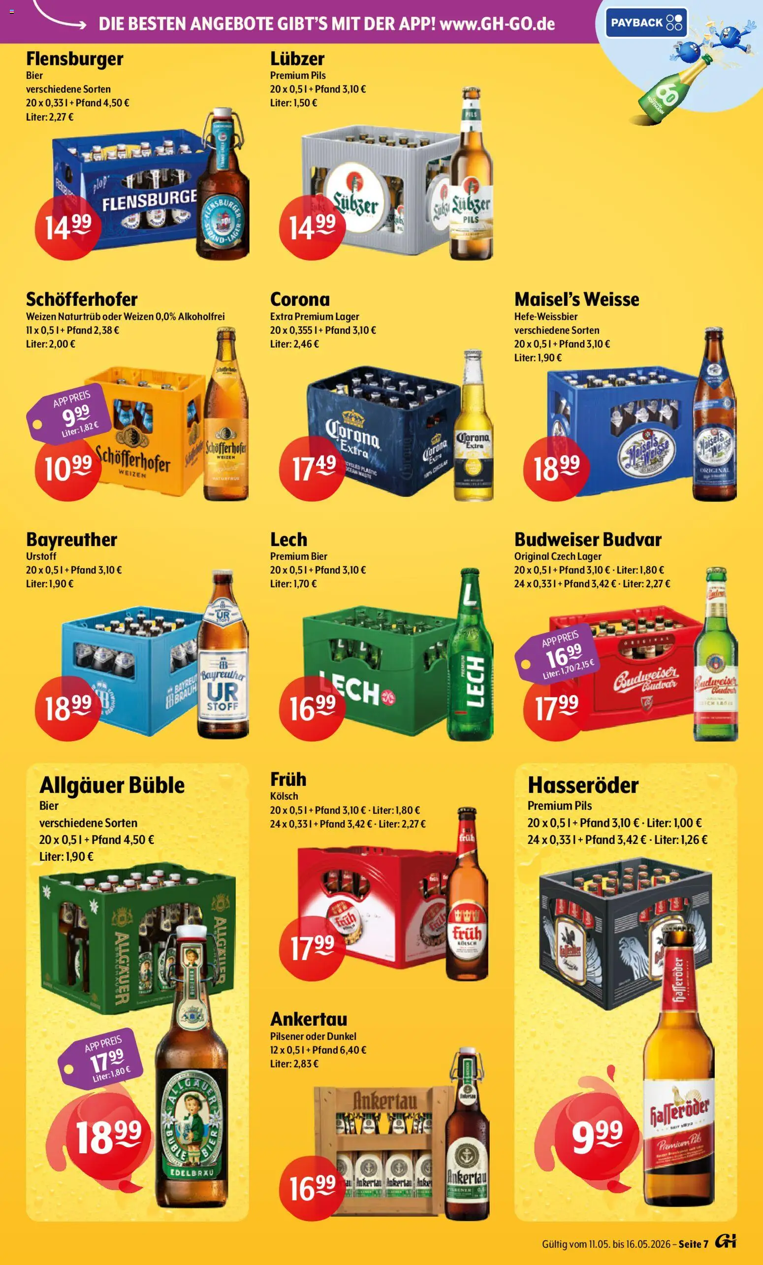 Getränke Hoffmann - Nordrhein - Westfalen – gültig ab 11.05.2026 | Seite: 7 | Produkte: Bier, Flensburger, Budweiser, Lubzer