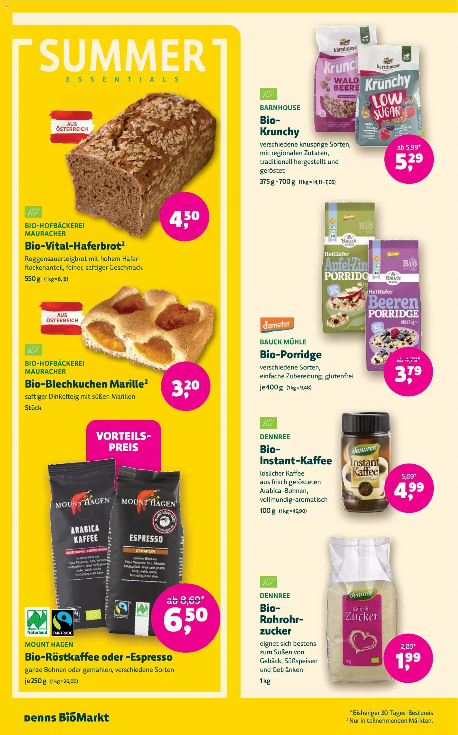 Denns BioMarkt Angebote gültig ab 17.06.2026 | Seite: 10 | Produkte: Zucker, Mühle, Kaffee