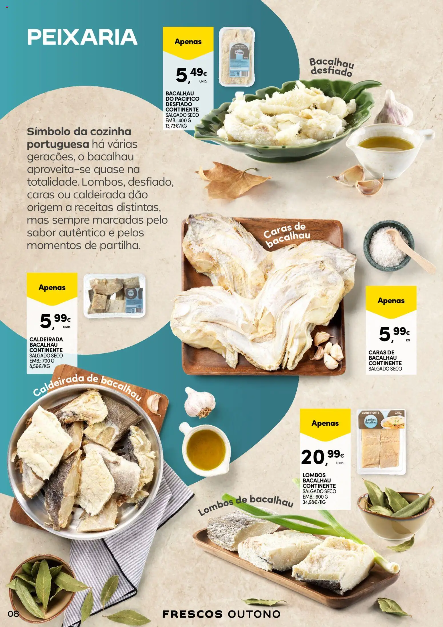 Continente A frescura de outono │ válido de 22/09/2026 | Página: 8 | Produtos: Bacalhau