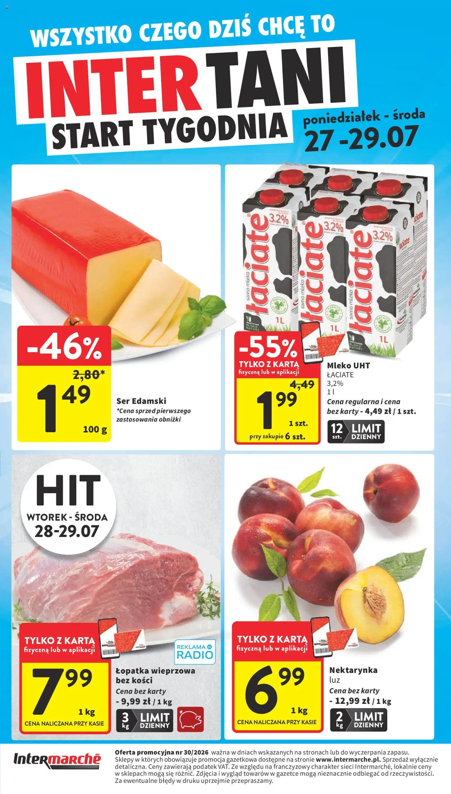 Intermarche gazetka od 23.07.2026 | Strona: 40 | Produkty: Radio, Mleko, Ser, Ser edamski