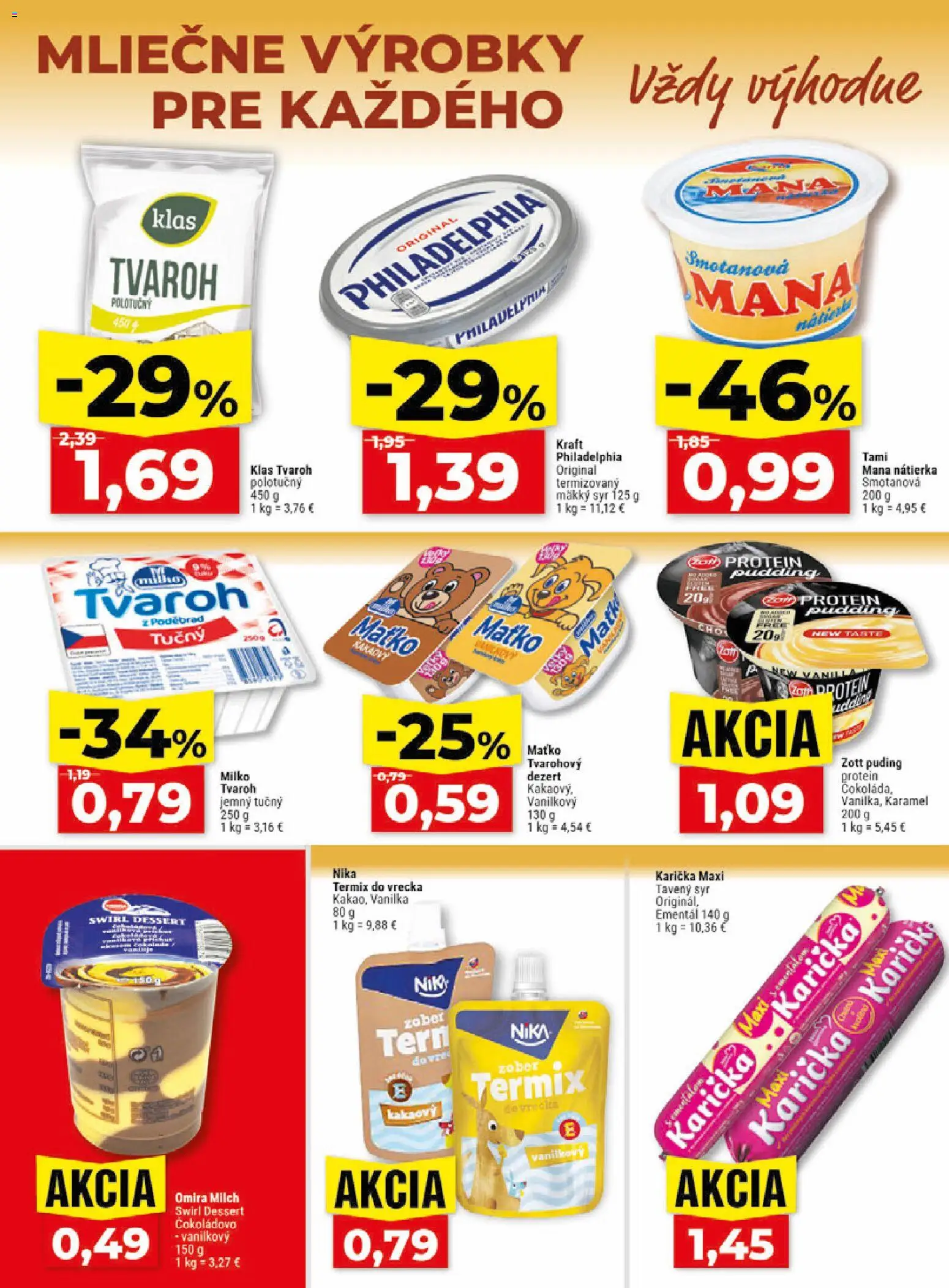 Nové Klas akcie – leták je platný od 10.08.2026 | Strana: 10 | Produkty: Nátierka, Mäkký syr, Tvaroh, Dezert