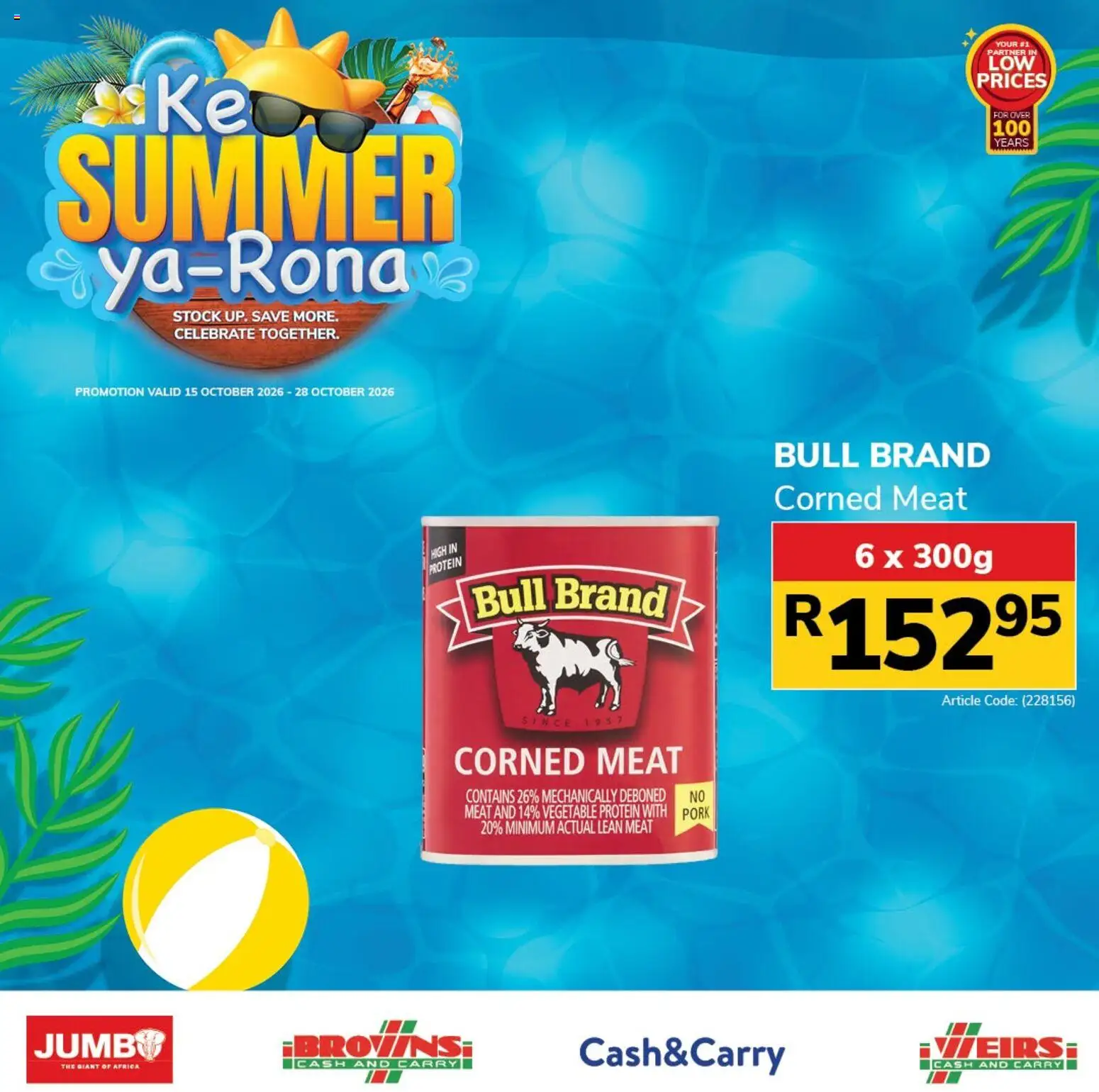 New Jumbo catalogue – valid from 15/10/2026 | Page: 5 | Products: Corned meat, Protein, Pork, Stock