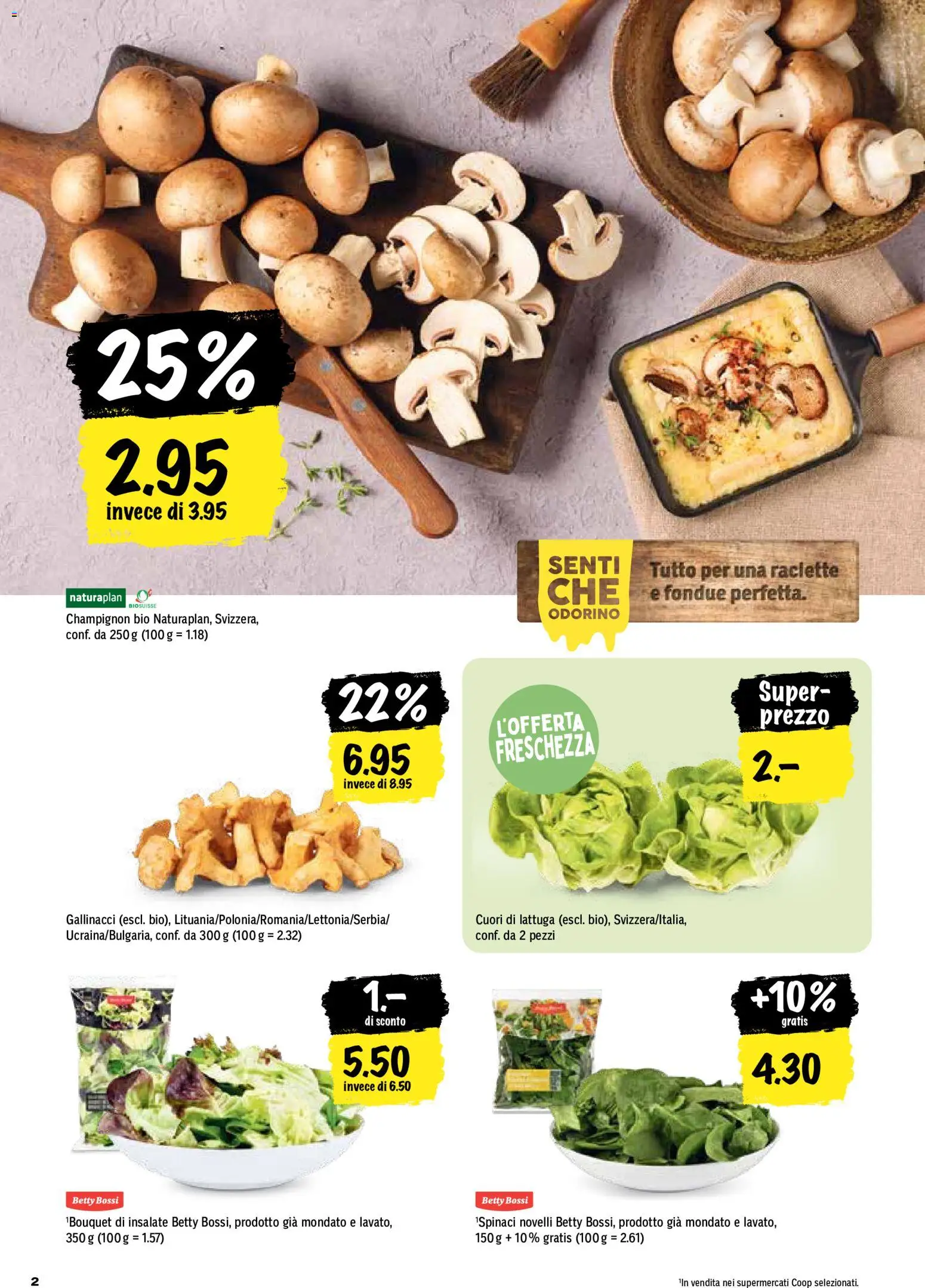 Coop aktionen IT – gültig ab 01.10.2026 | Seite: 2 | Produkte: Raclette, Fondue