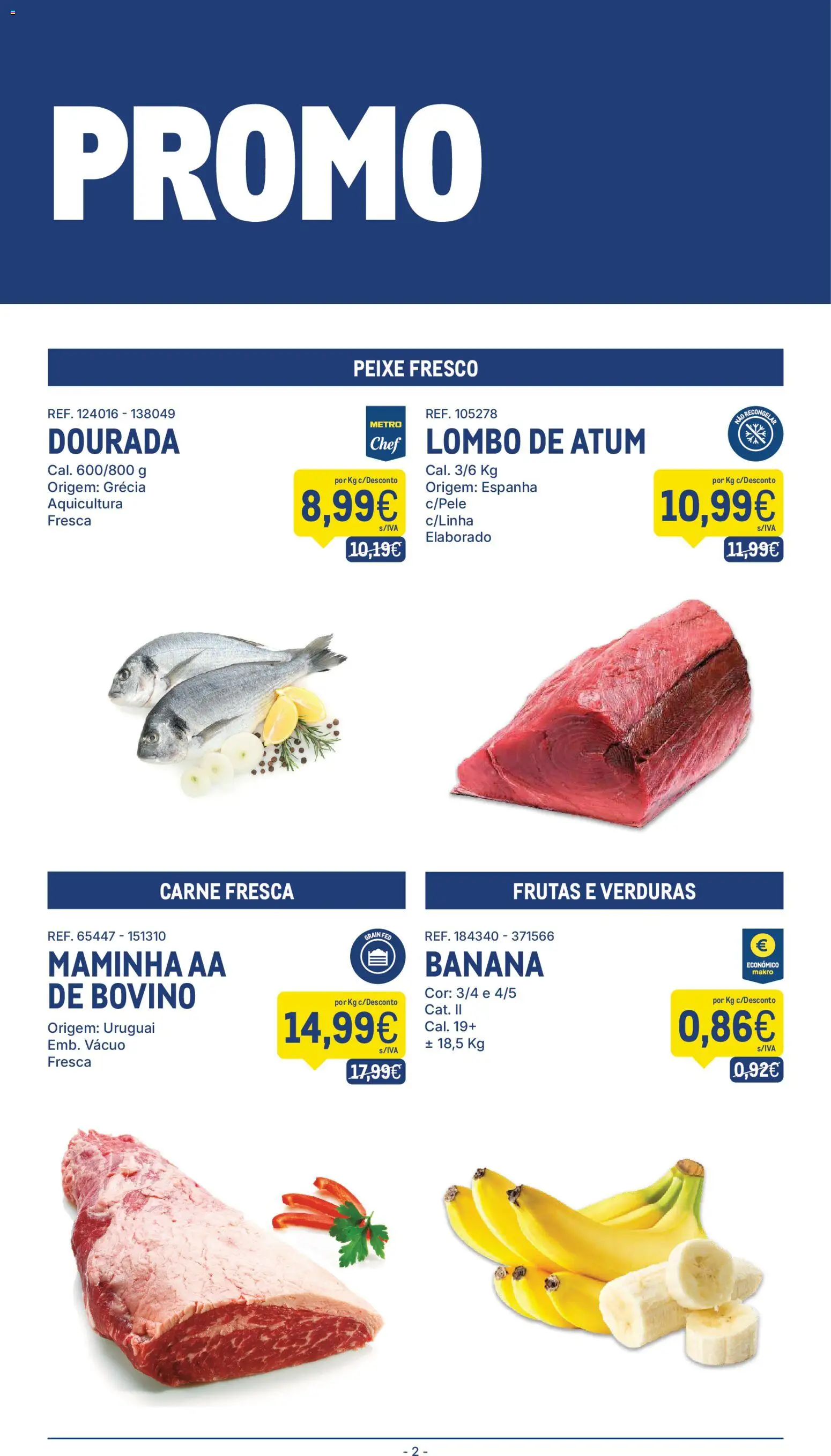 Makro folheto │ válido de 21.04.2026 | Página: 2 | Produtos: Dourada, Lombo, Peixe, Carne