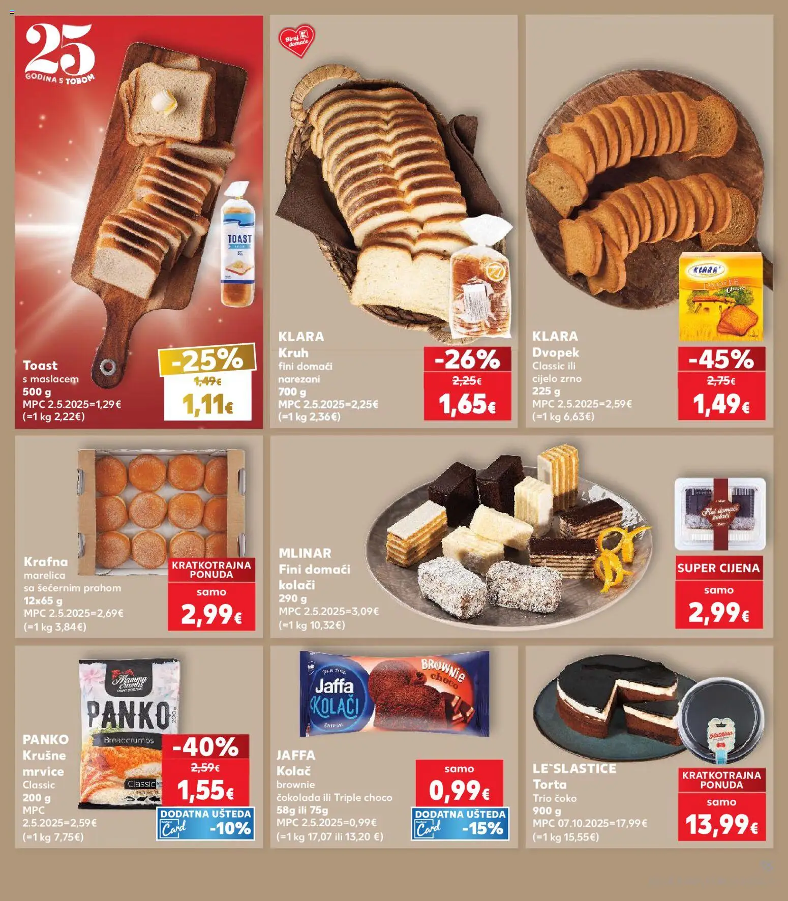 Kaufland katalog | vrijedi od 29.04.2026 | Stranica: 15 | Proizvodi: Čokolada, Toast, Dvopek, Torta