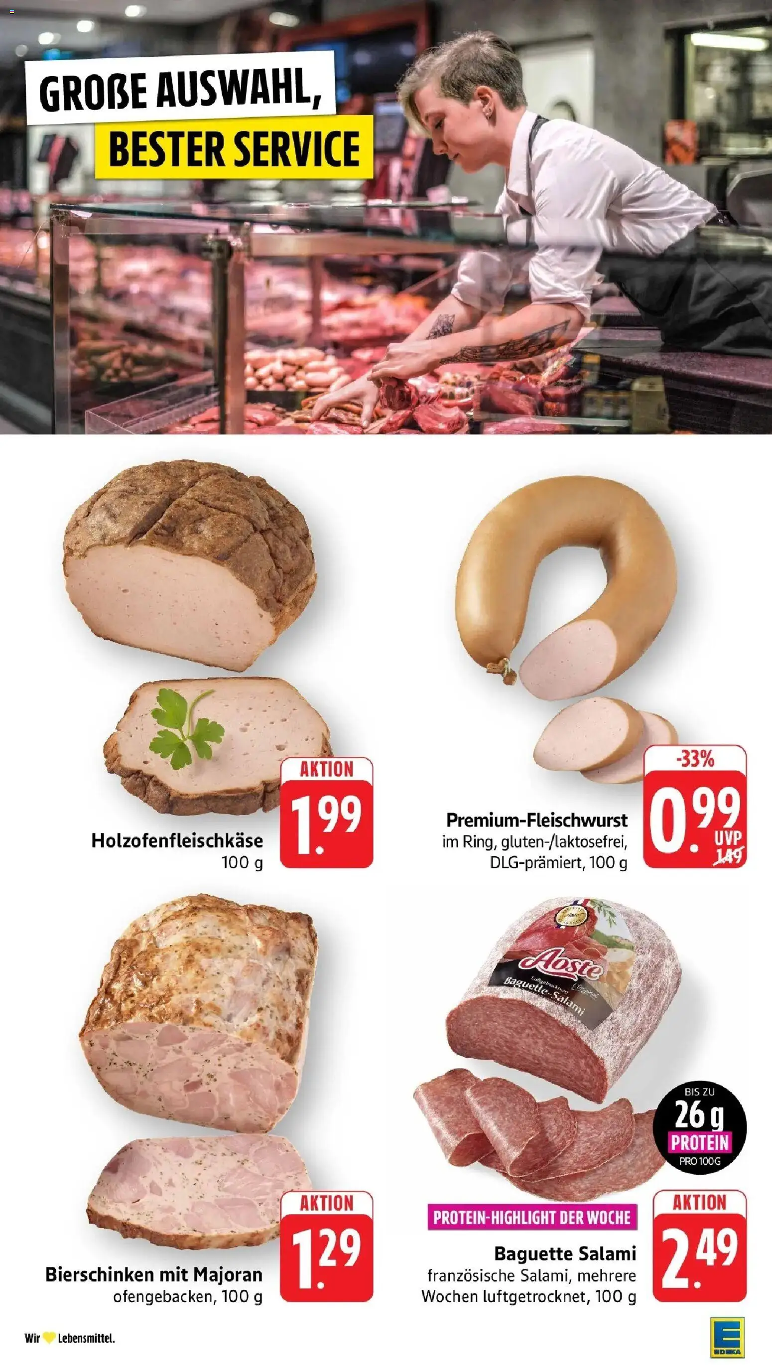 Edeka Prospekt Heilbronn – gültig ab 26.10.2026 | Seite: 3 | Produkte: Baguette, Salami