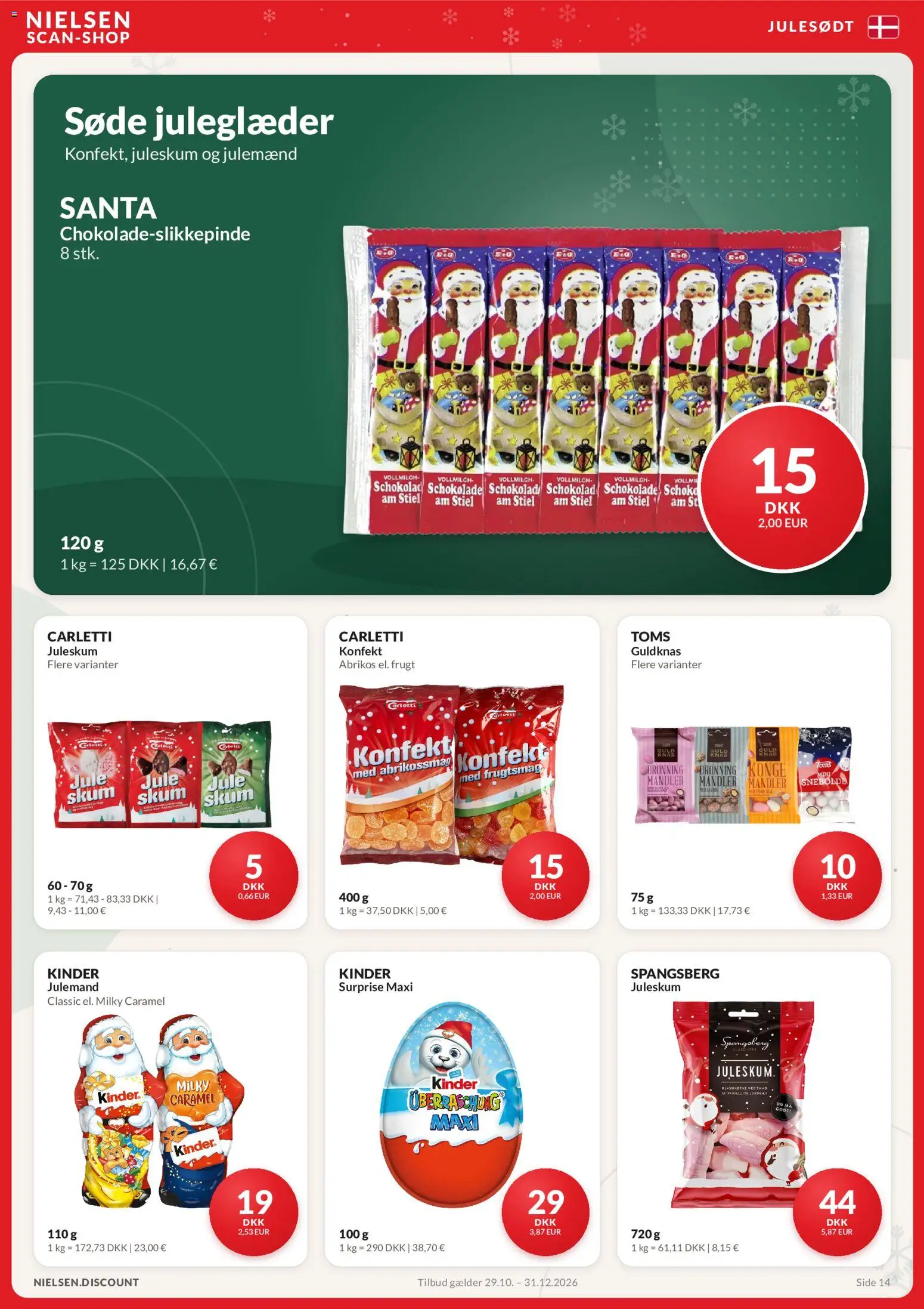 Nielsen Discount tilbudsavis – gyldig fra 29/10/2026 | Side: 14 | Produkter: Mandler