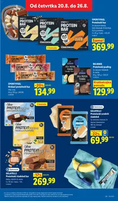 GELATELLI Proteinski sladoled bar, Kokos, kikiriki ili vanila 5 x 70 ml; 1 kom. = 54.- - pregled Lidl kataloga - važi od 20.08.2026 | Strana: 71 | Proizvode: Puding, Sladoled, Vanila, Proteinski sladoled