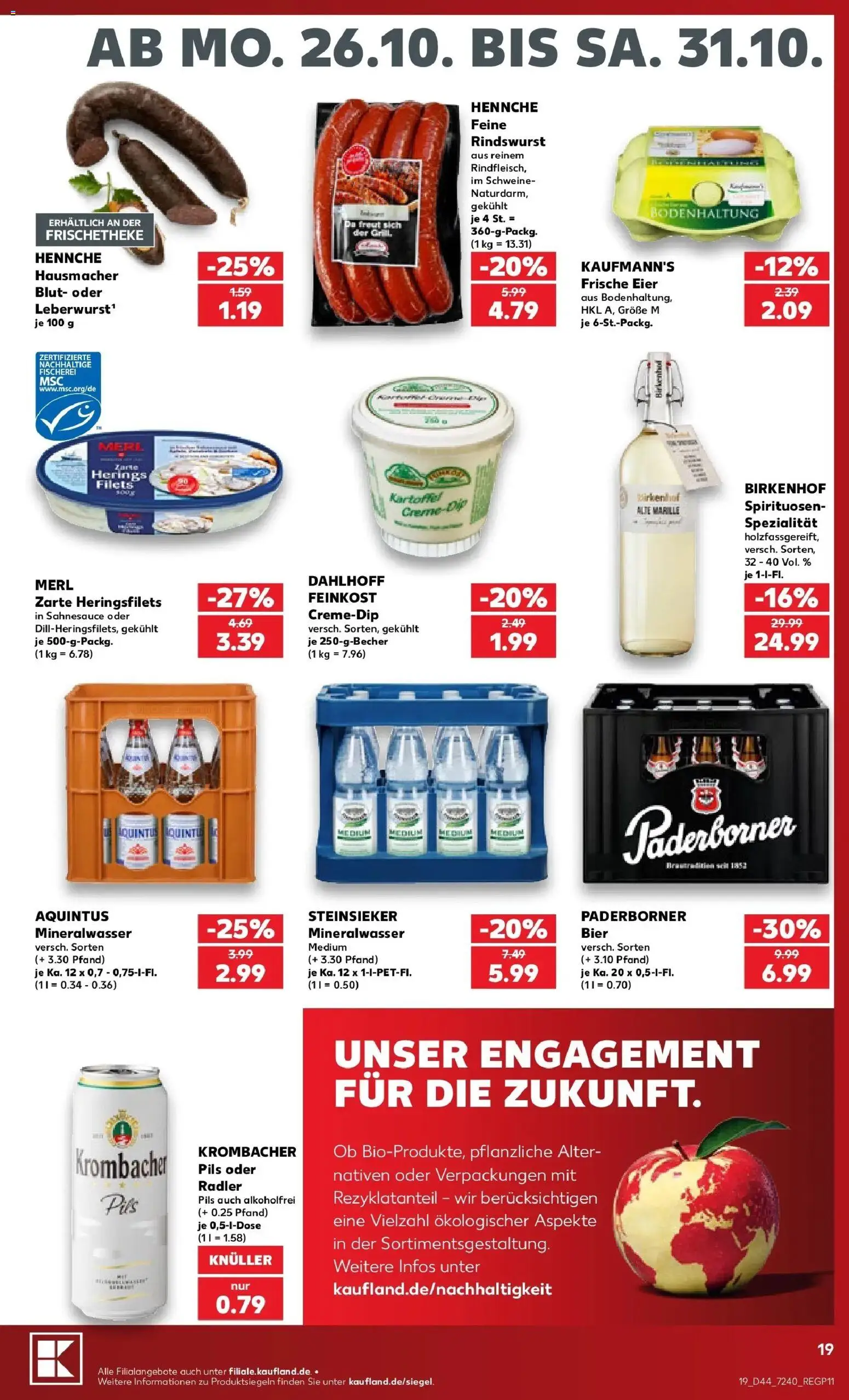 Prospekt Kaufland ab 26.10.2026 » Angebote Online zum Blättern | Seite: 23 | Produkte: Eier, Bier, Pils, Radler