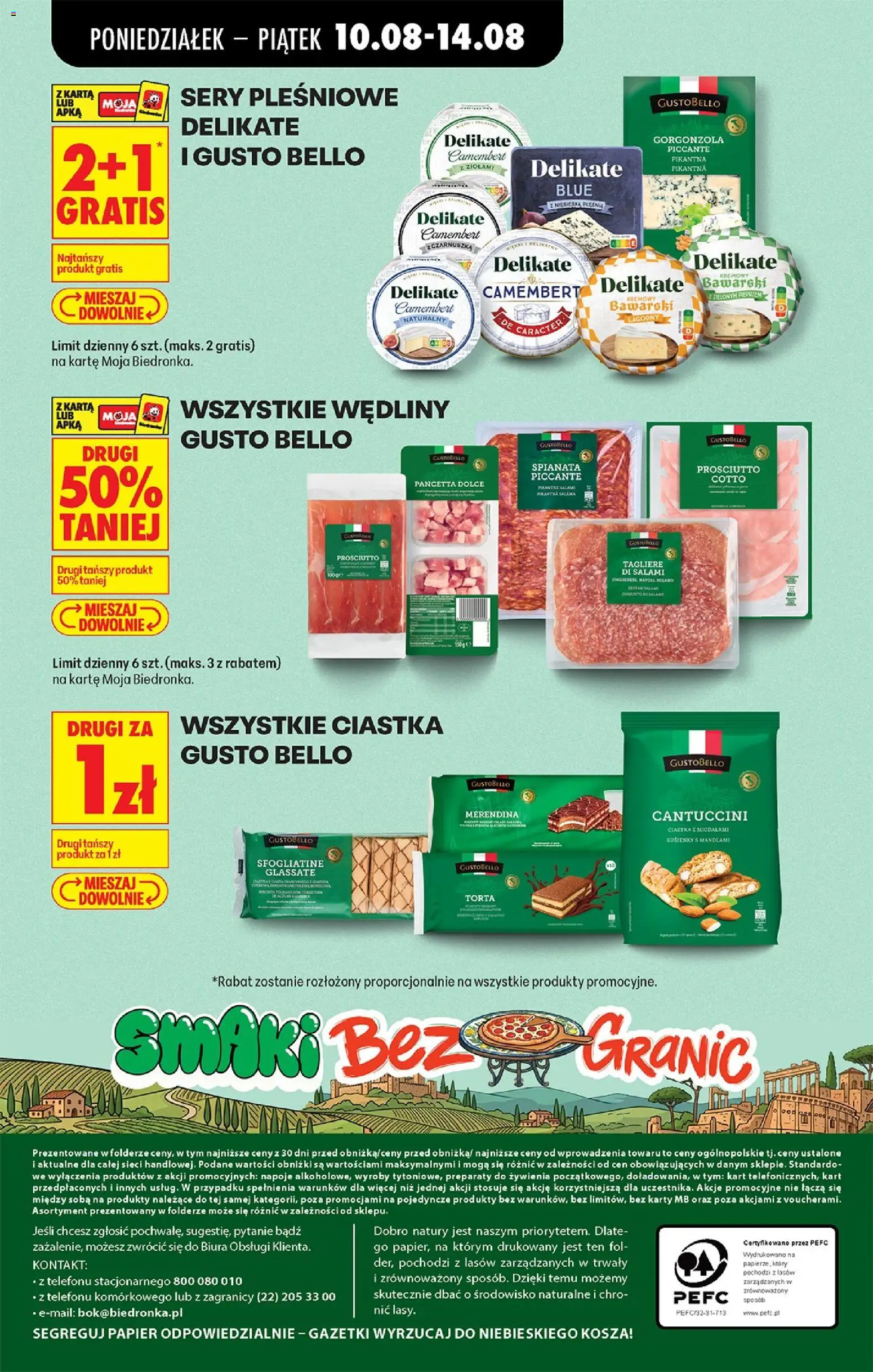 Biedronka gazetka od 10.08.2026 | Strona: 89 | Produkty: Karta, Napoje, Pancetta, Wędliny