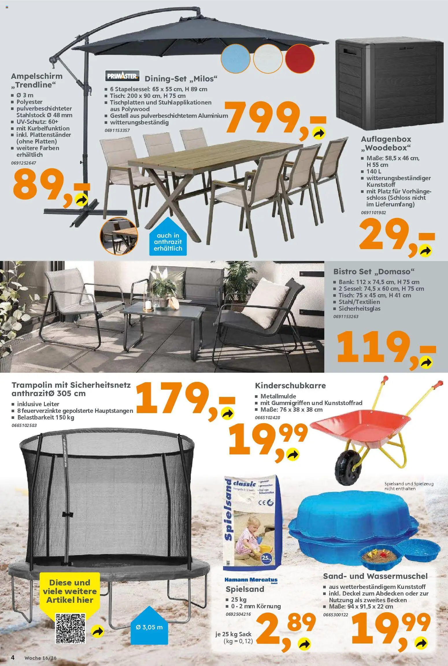 Globus Baumarkt Prospekt 	 – gültig ab 13.04.2026 | Seite: 4 | Produkte: Sessel, Tisch