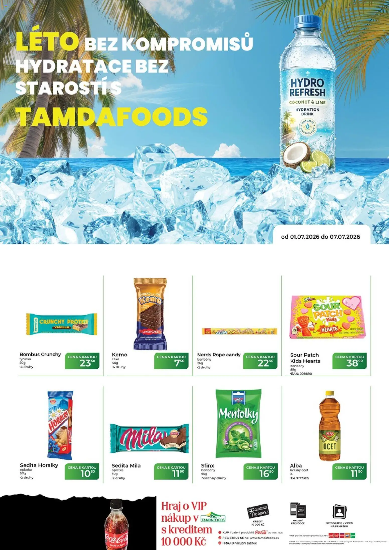 Tamda Foods leták od 01.07.2026 | Strana: 1 | Produkty: Ocet, Bonbóny, Horalky, Protein