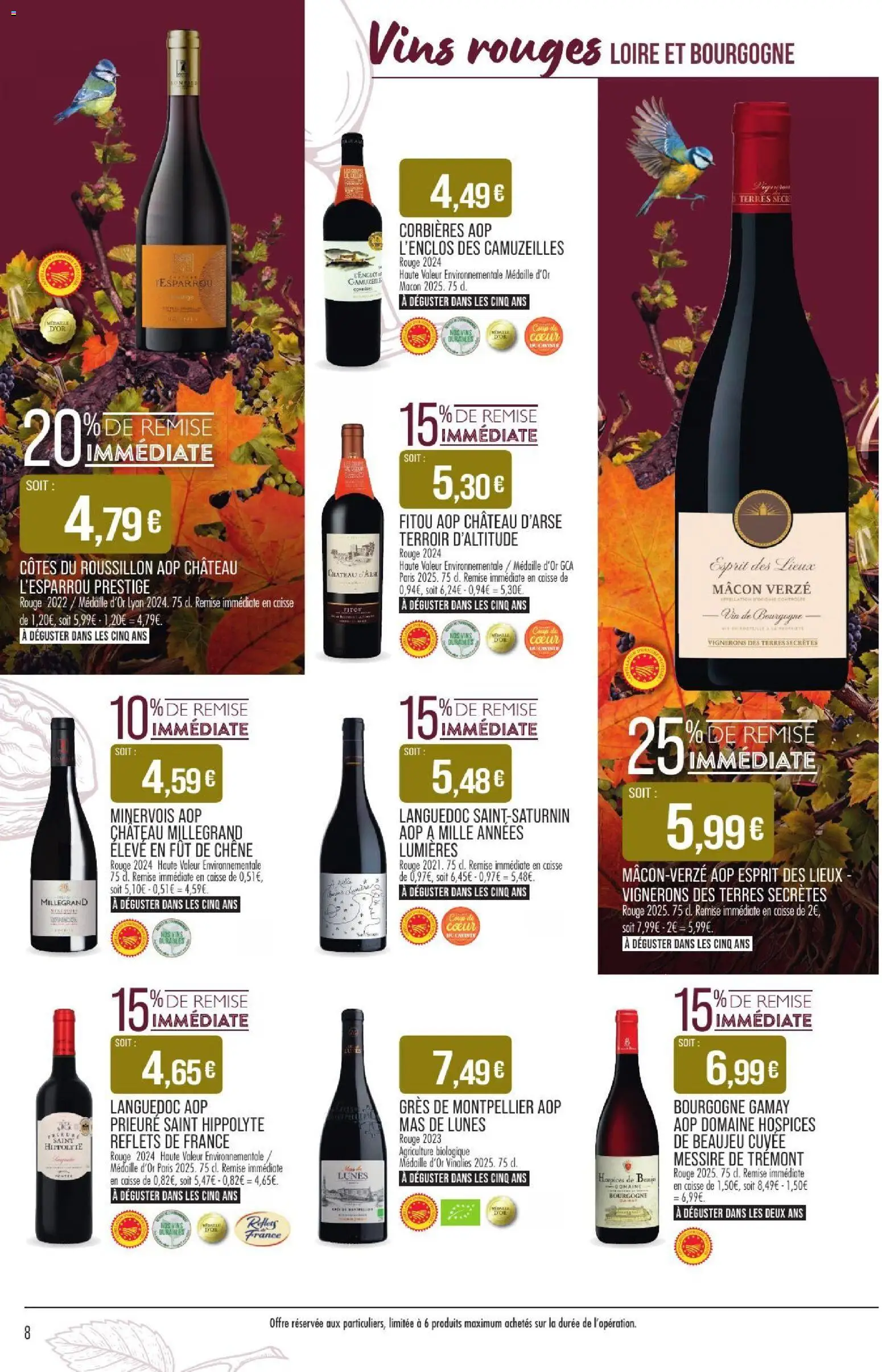 {H1} | Page: 8 | Produits: Fitou, Bourgogne, Vin