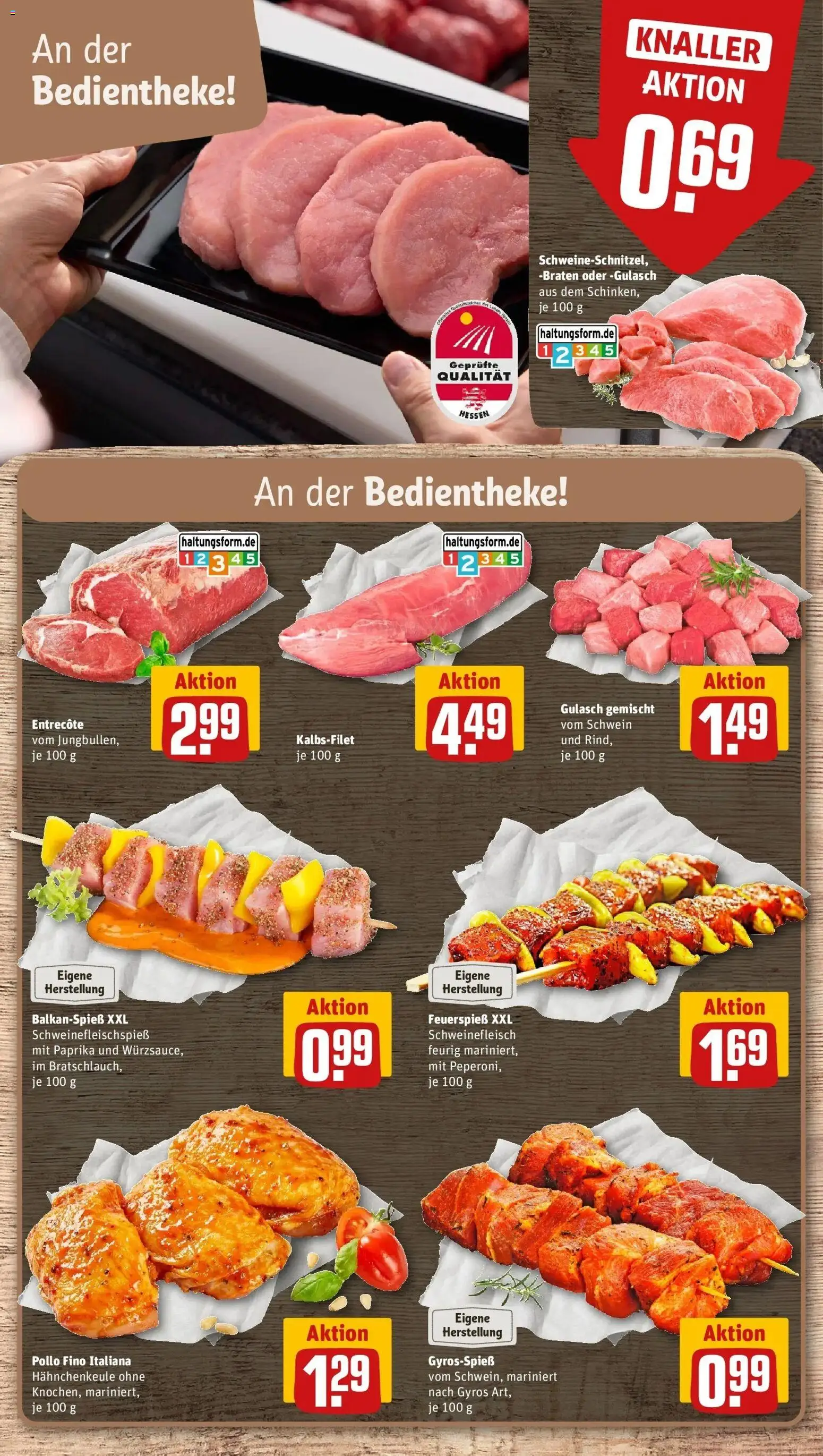 REWE Prospekt ab 24.08.2026 zum Blättern » Angebote | Seite: 8 | Produkte: Entrecote, Gyros, Paprika, Gulasch