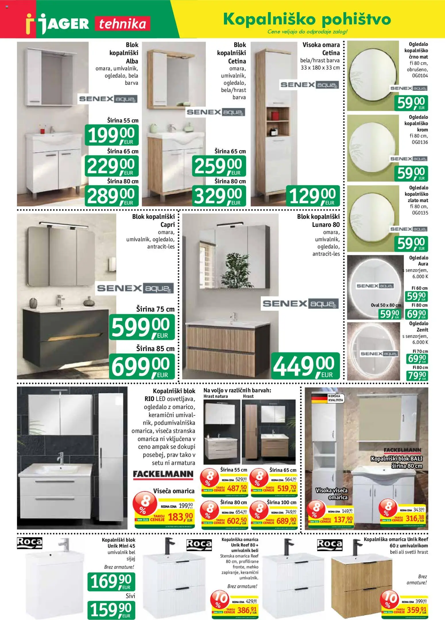 Novi Jager katalog ponudbe – veljaven od 09.09.2026 | Stran: 2 | Izdelki: Pohištvo, Ogledalo, Blok, Barva