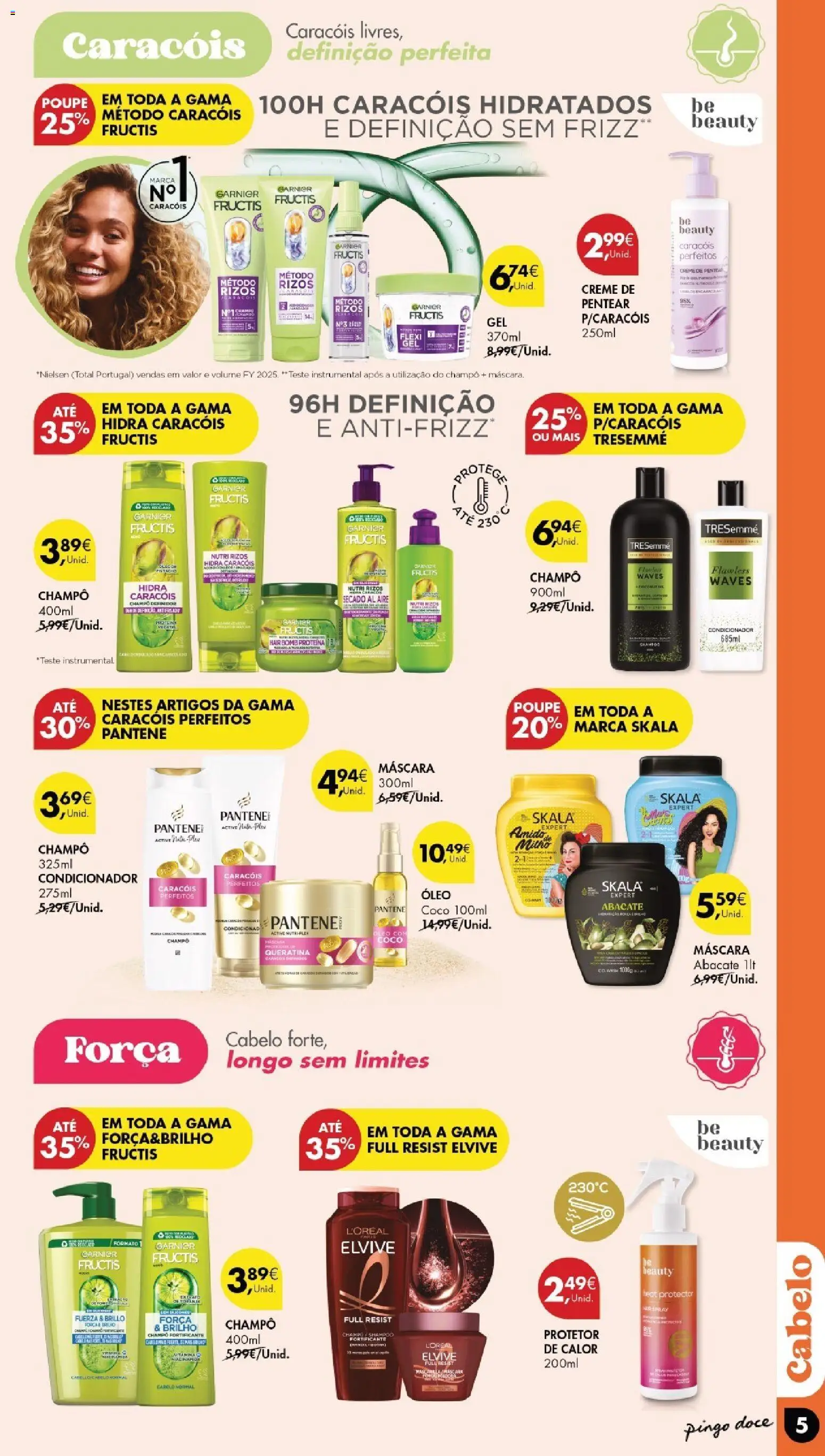 Pingo Doce Beleza │ válido de 18/08/2026 | Página: 5 | Produtos: Shampoo, Coco, Creme, Milho