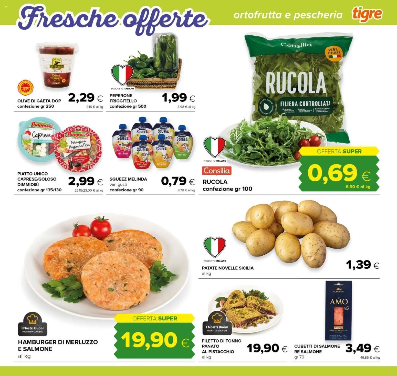 Volantino Tigre del 20.05.2026 | Pagina: 7 | Prodotti: Rucola, Merluzzo, Tonno, Hamburger