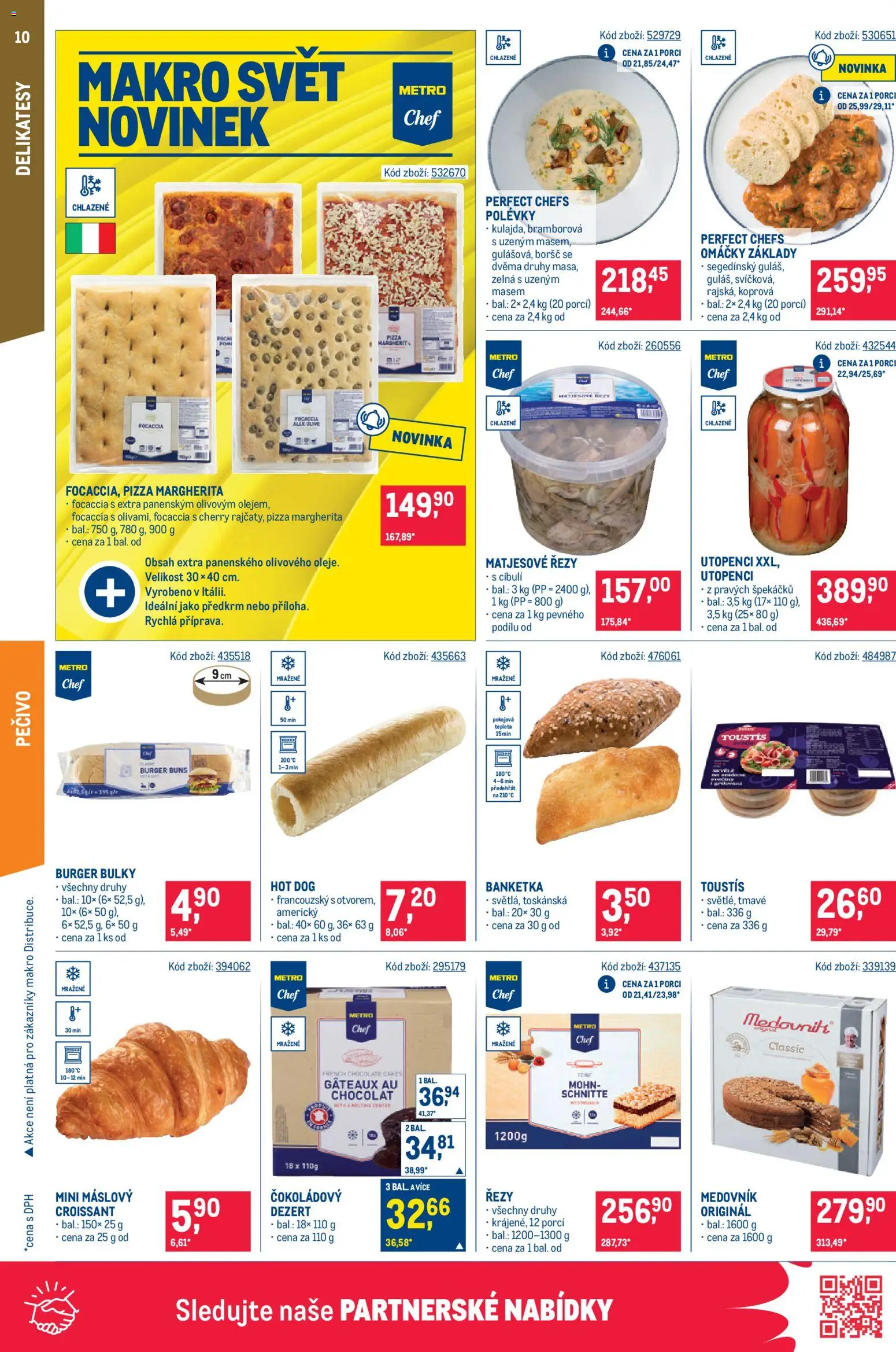 Makro leták - Gastronomie od 29.07.2026 | Strana: 10 | Produkty: Burger, Pizza, Hot dog, Medovník