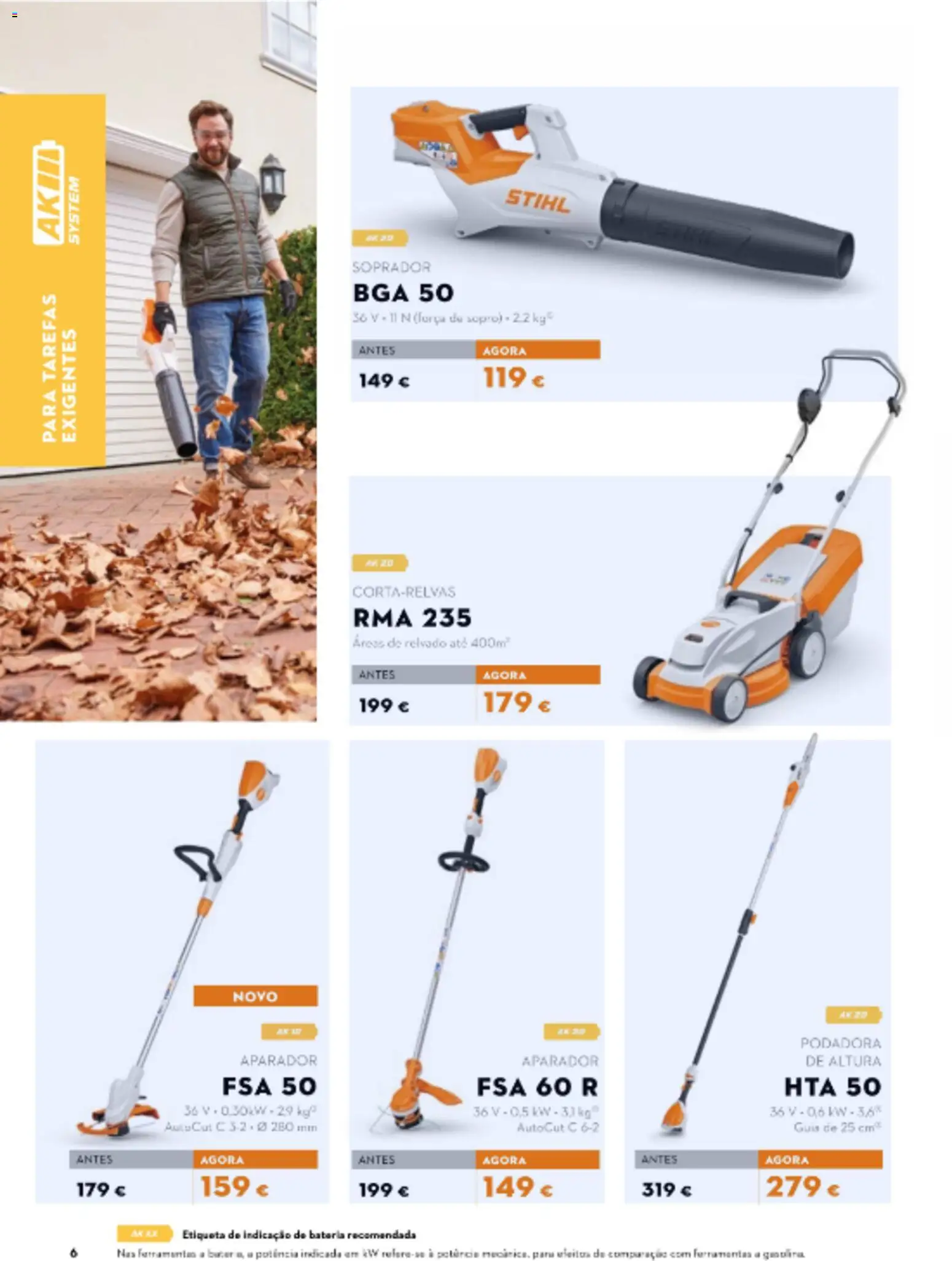 Stihl Outono Catálogo │ válido de 28/09/2026 | Página: 6 | Produtos: Aparador, Bateria