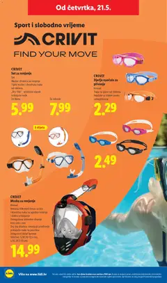 CRIVIT Dječje naočale za plivanje, Komad, Traka za glavu od silikona, Naočale sa slojem protiv zamagljivanja - Pregled kataloga iz trgovine Lidl, vrijedi od 18.05.2026 | Stranica: 26 | Proizvodi: Maska za ronjenje, Maska, Naočale