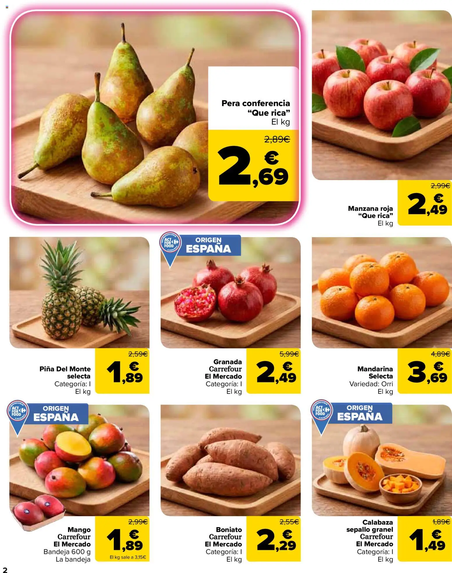 Carrefour Market folleto │ válido desde el 10/09/2026 | Página: 2 | Productos: Calabaza, Piña, Granada, Mango