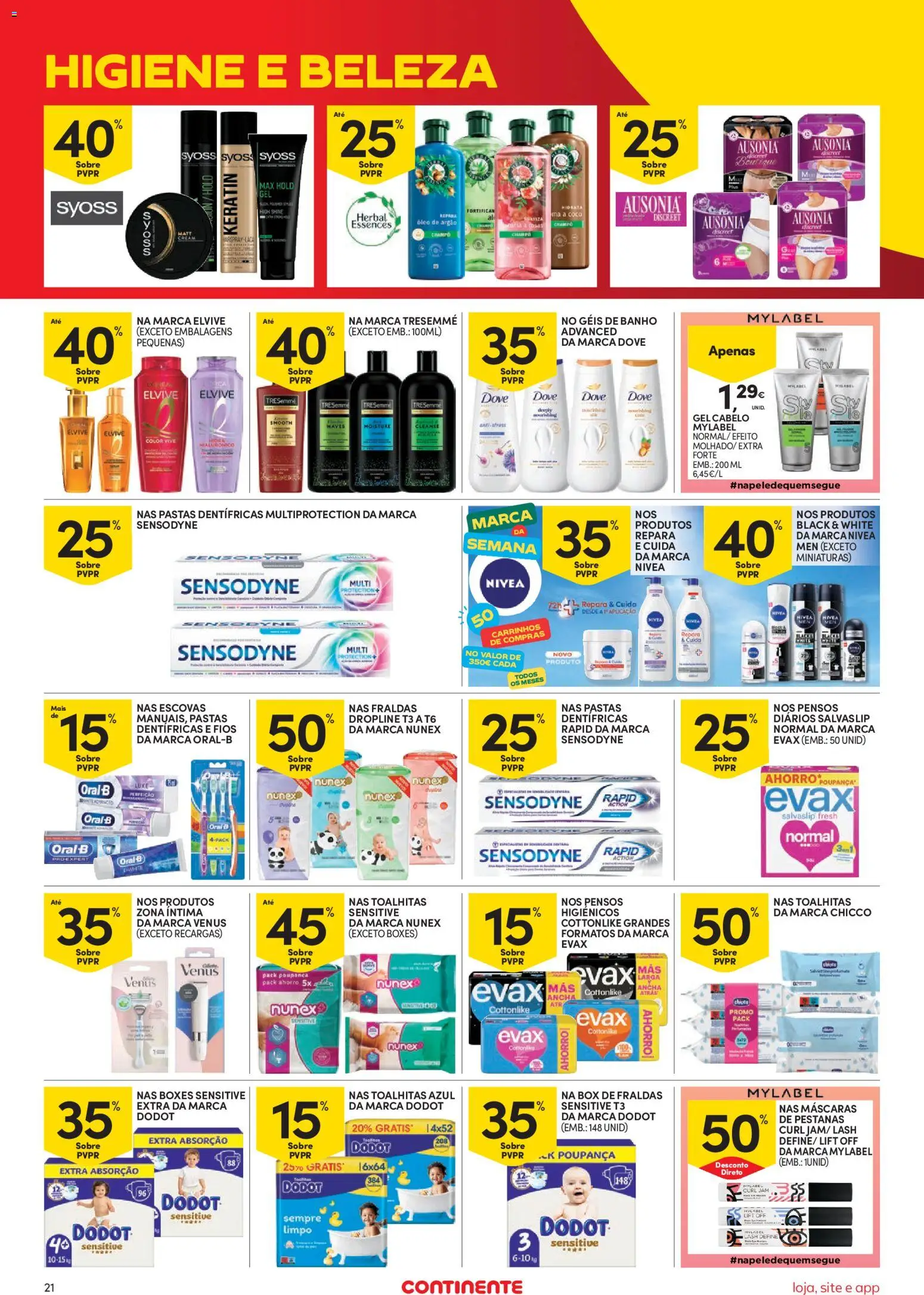 Continente folheto Bom Dia │ válido de 13/10/2026 | Página: 21 | Produtos: Fraldas, Champô, Banho, Óleo