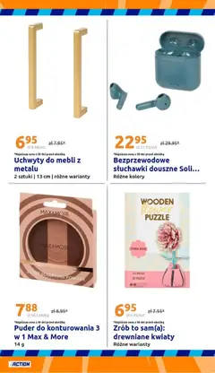 Pogląd oferty "Action gazetka" - ważna od 16.09.2026 | Strona: 29 | Produkty: Słuchawki, Puzzle, Puder, Kwiaty