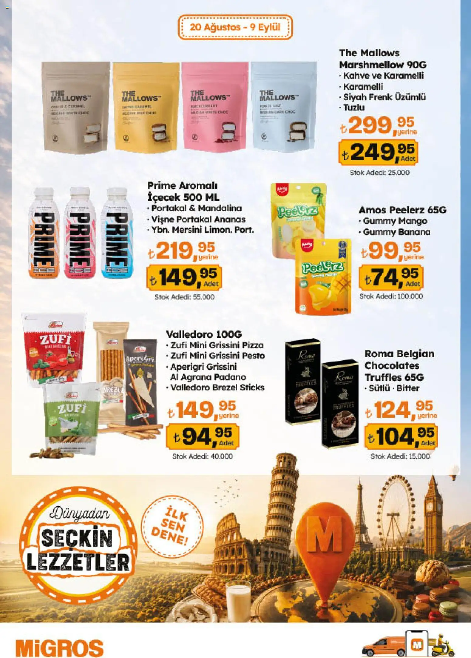 Migros aktüel ürünler kataloğu yayımlandı! Bu hafta 20 Ağustos 2026 - 09 Eylül 2026 günü Migros indirimli ürünleri