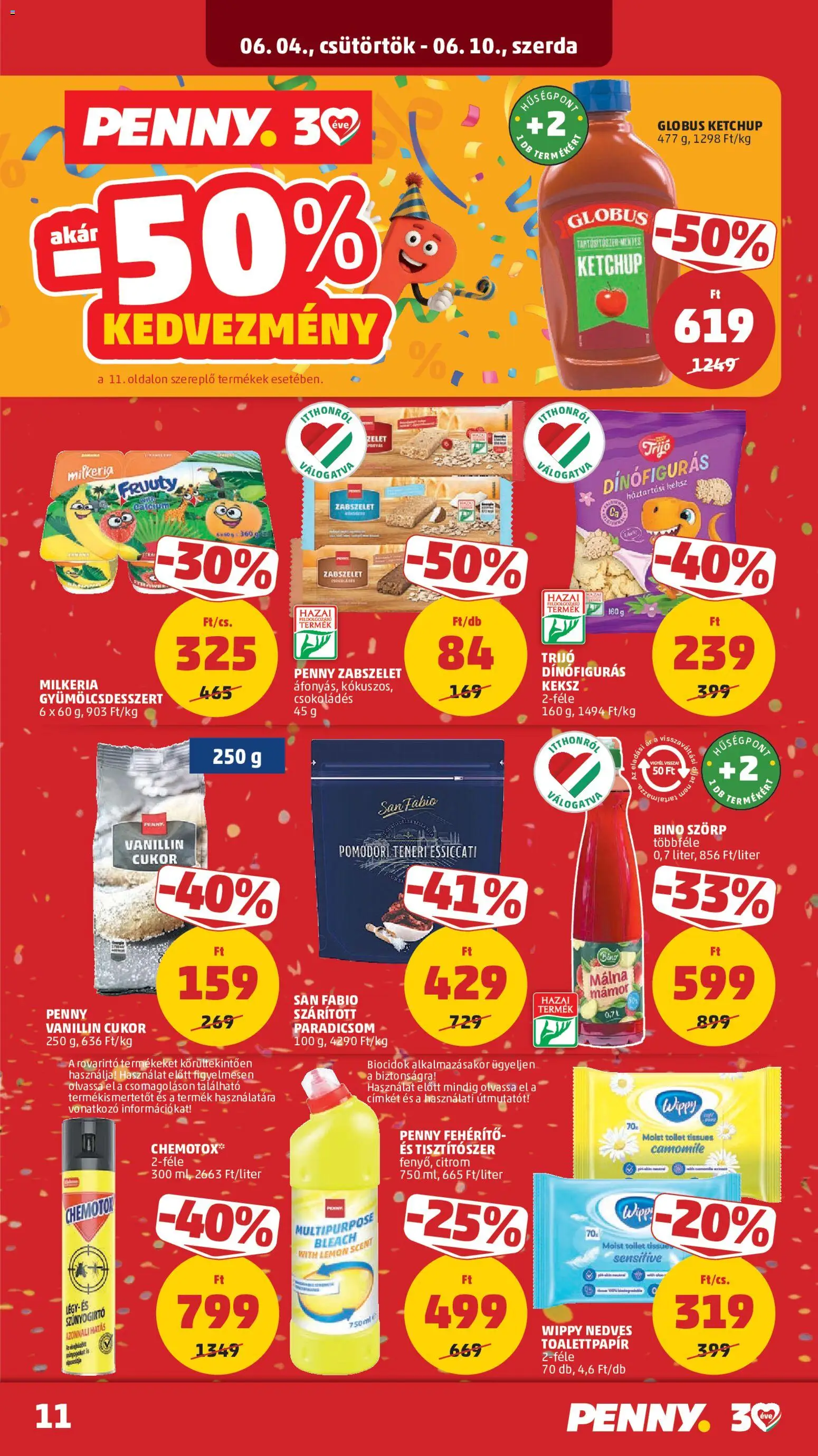 PENNY akciós ujság - amely érvényes a következő dátumtól: 04.06.2026 | Oldal: 15 | Termékek: Háztartási keksz, Ketchup, Keksz, Citrom